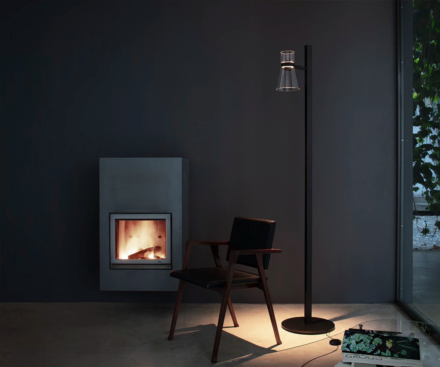 Vloerlamp NOCTURNE F1 CONE zilver