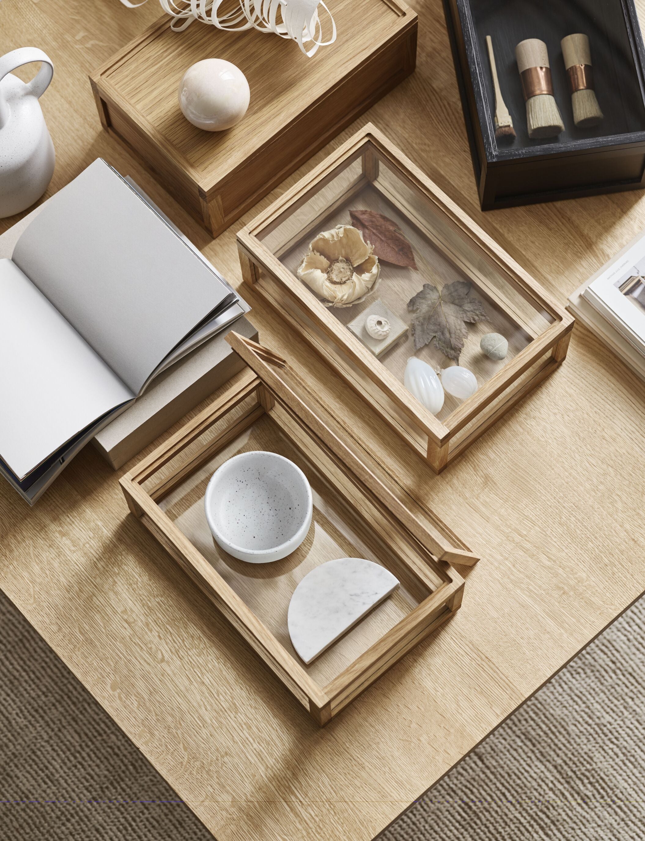 Decoratief doosje NORIE eikenhout