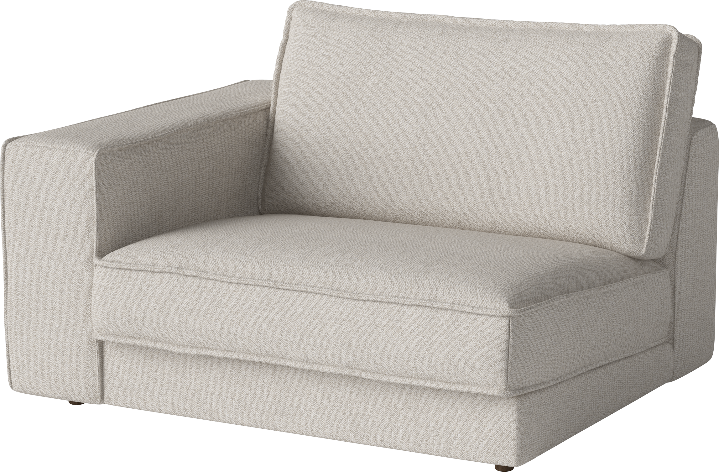 Noora Modular Sofa - Ein links -Hand -Modul mit einer dunklen Basis
