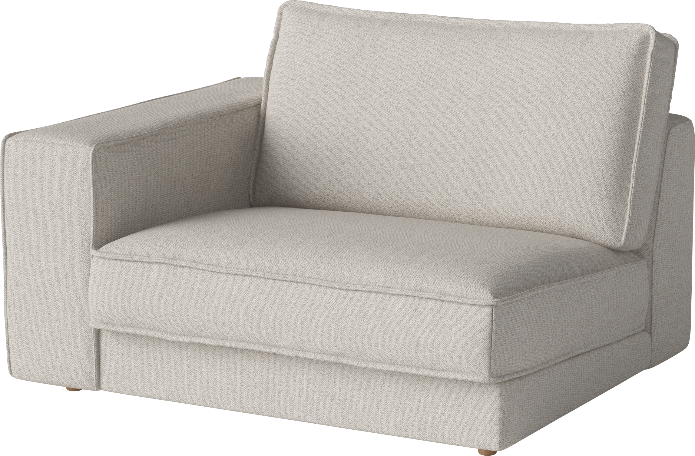 Noora Modular Sofa - Ein links -Hand -Modul mit einer Eichenbasis