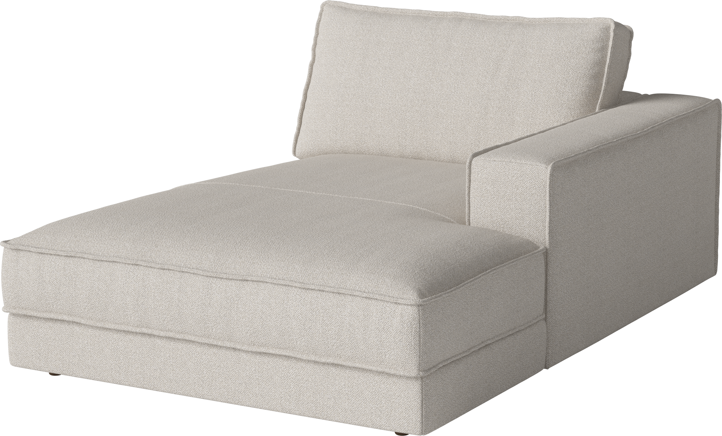 Noora Modulare Sofa - rechts gehandelte Chaise mit einer schwarzen Basis