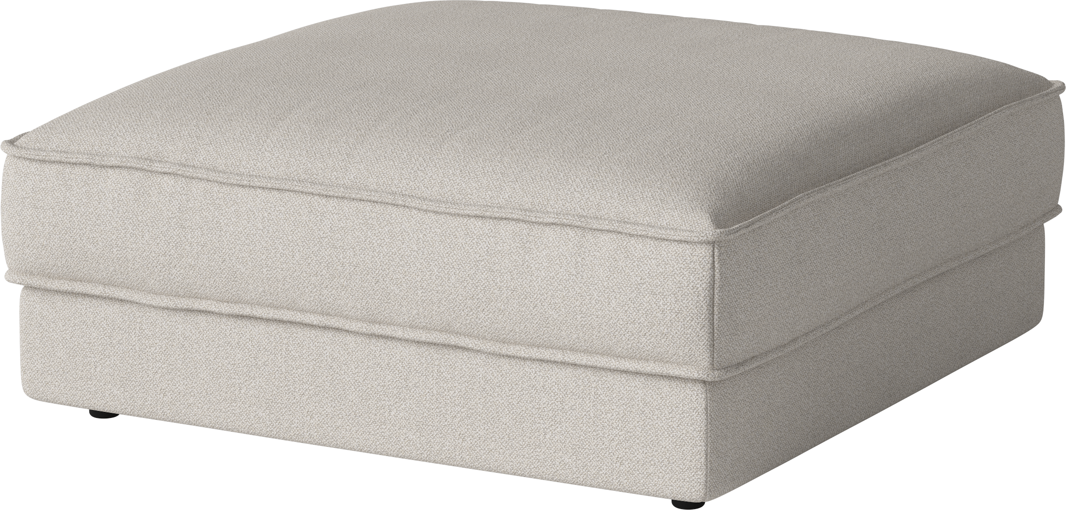 Noora pouf with a base of black oak wood