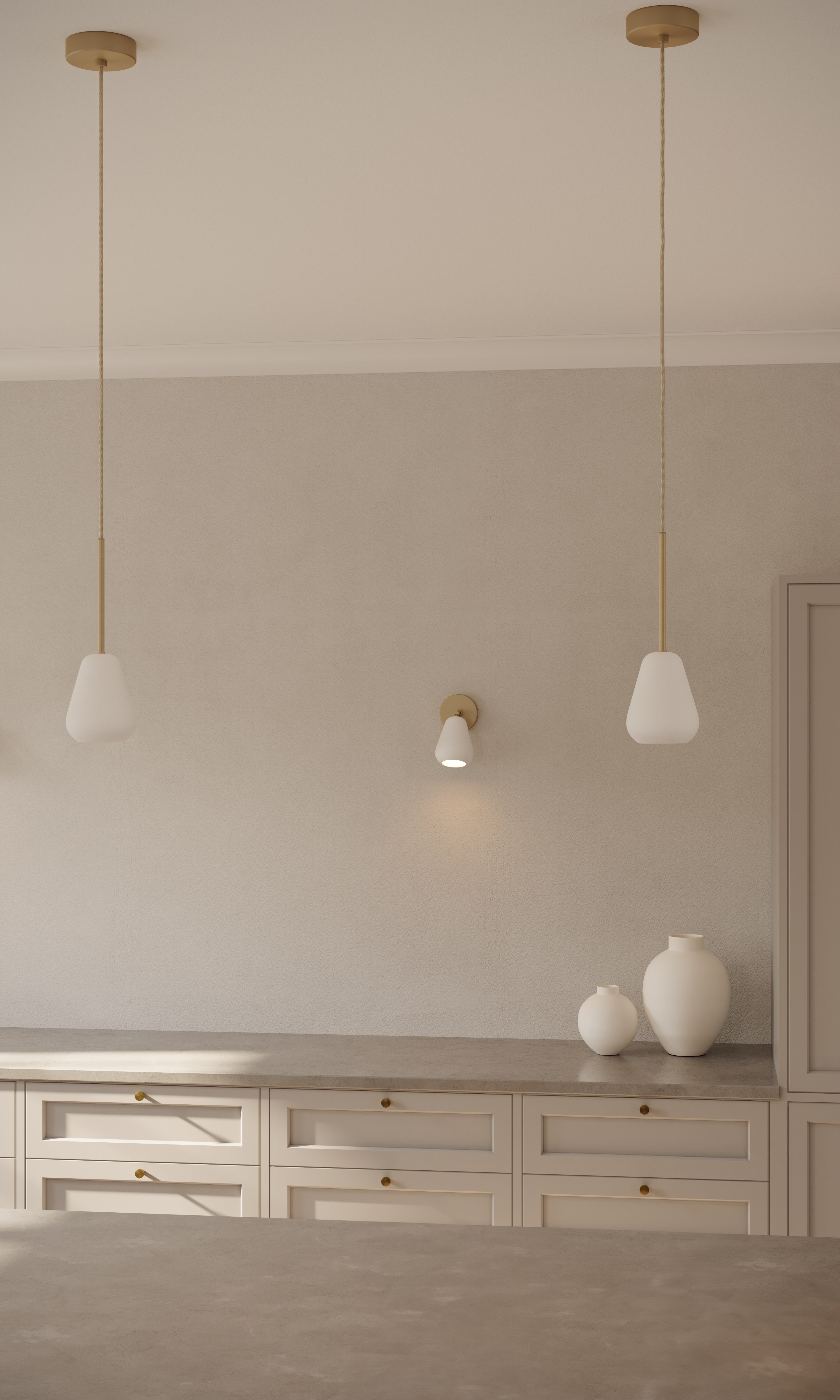 ANOLI Gold Pendant Spotlight with White