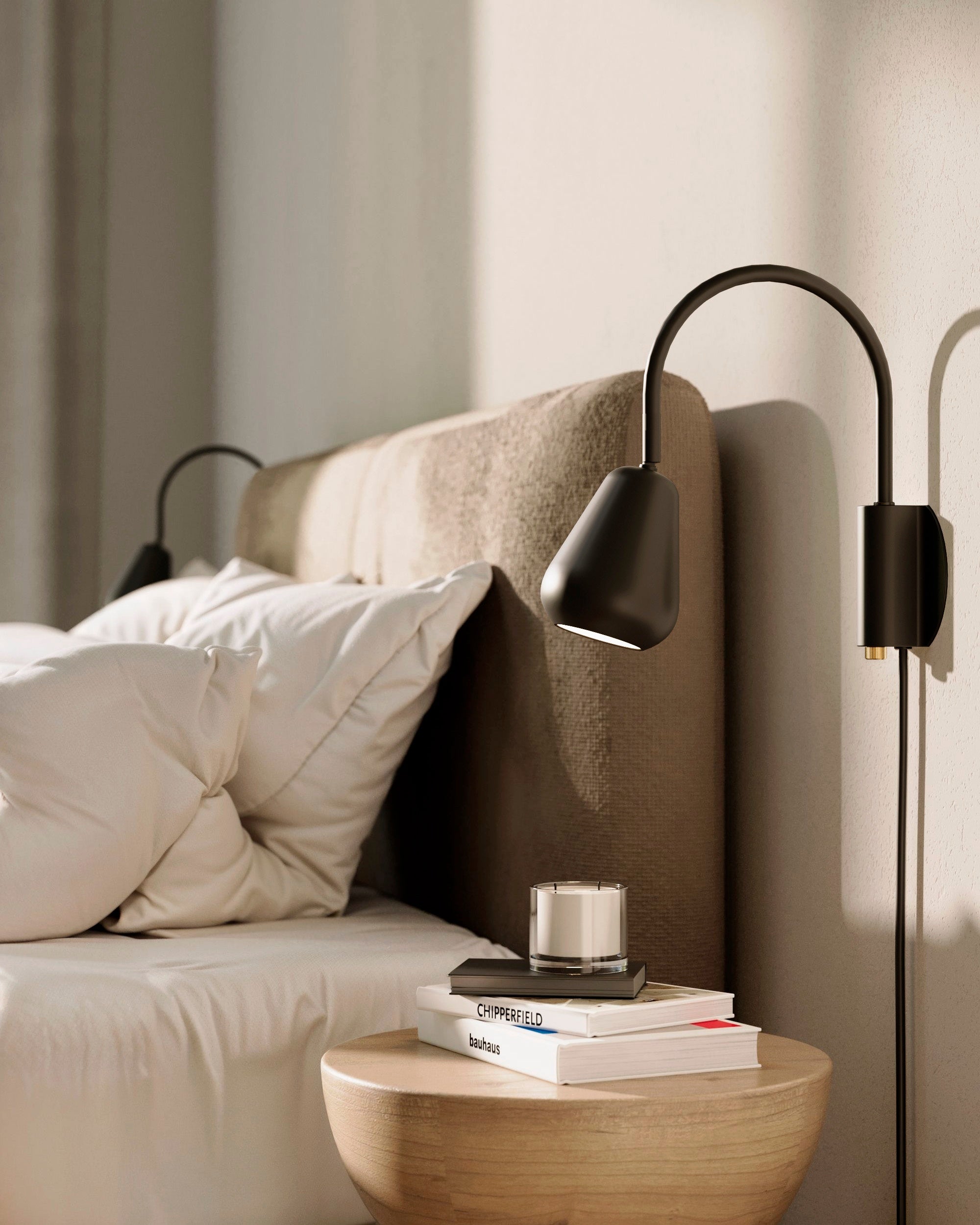 Verstelbare wandlamp ANOLI zwart