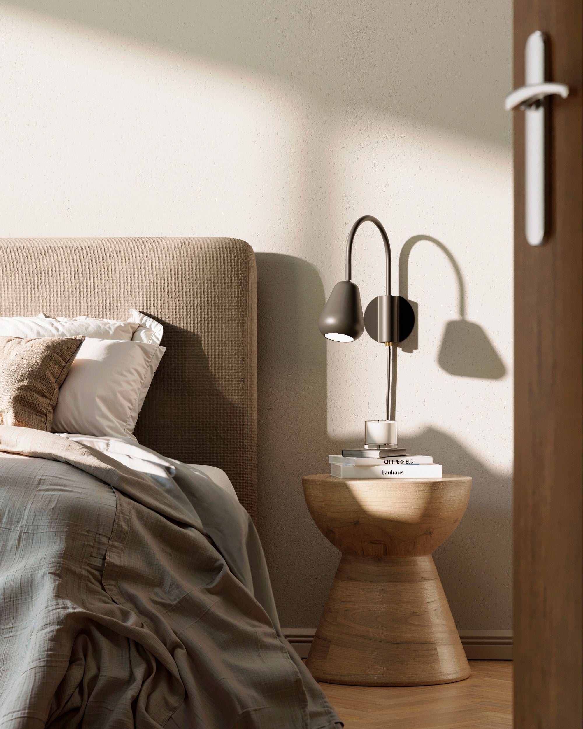 Verstelbare wandlamp ANOLI zwart