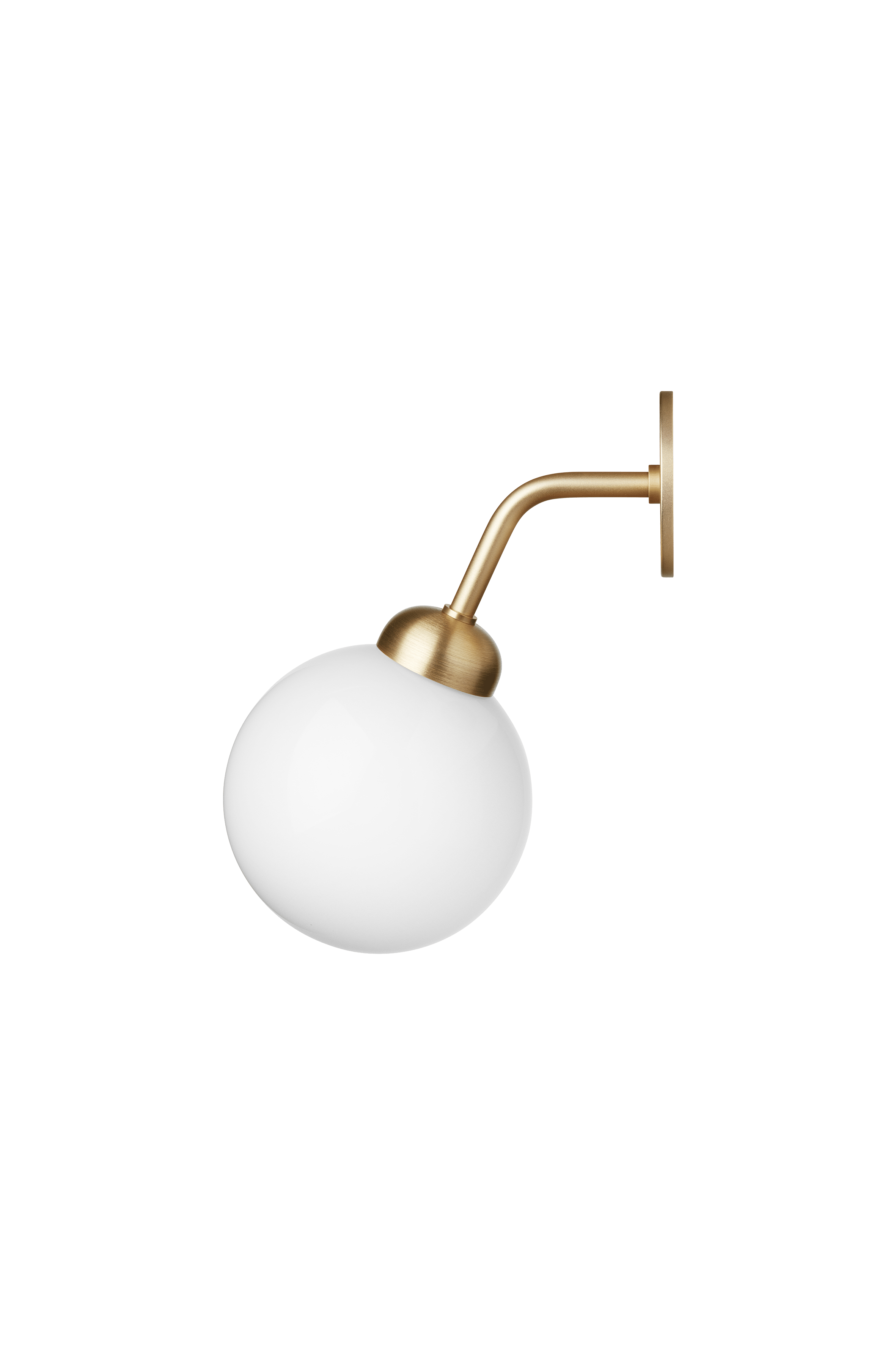 Lampa ścienna APIALES mosiężny z opalowym szkłem – Nuura