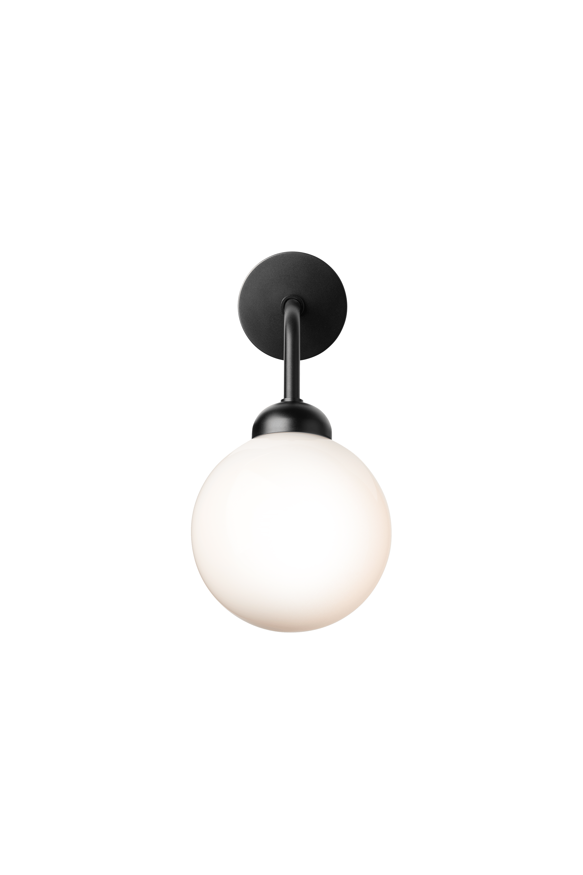 Lampa ścienna APIALES czarny z opalowym szkłem – Nuura