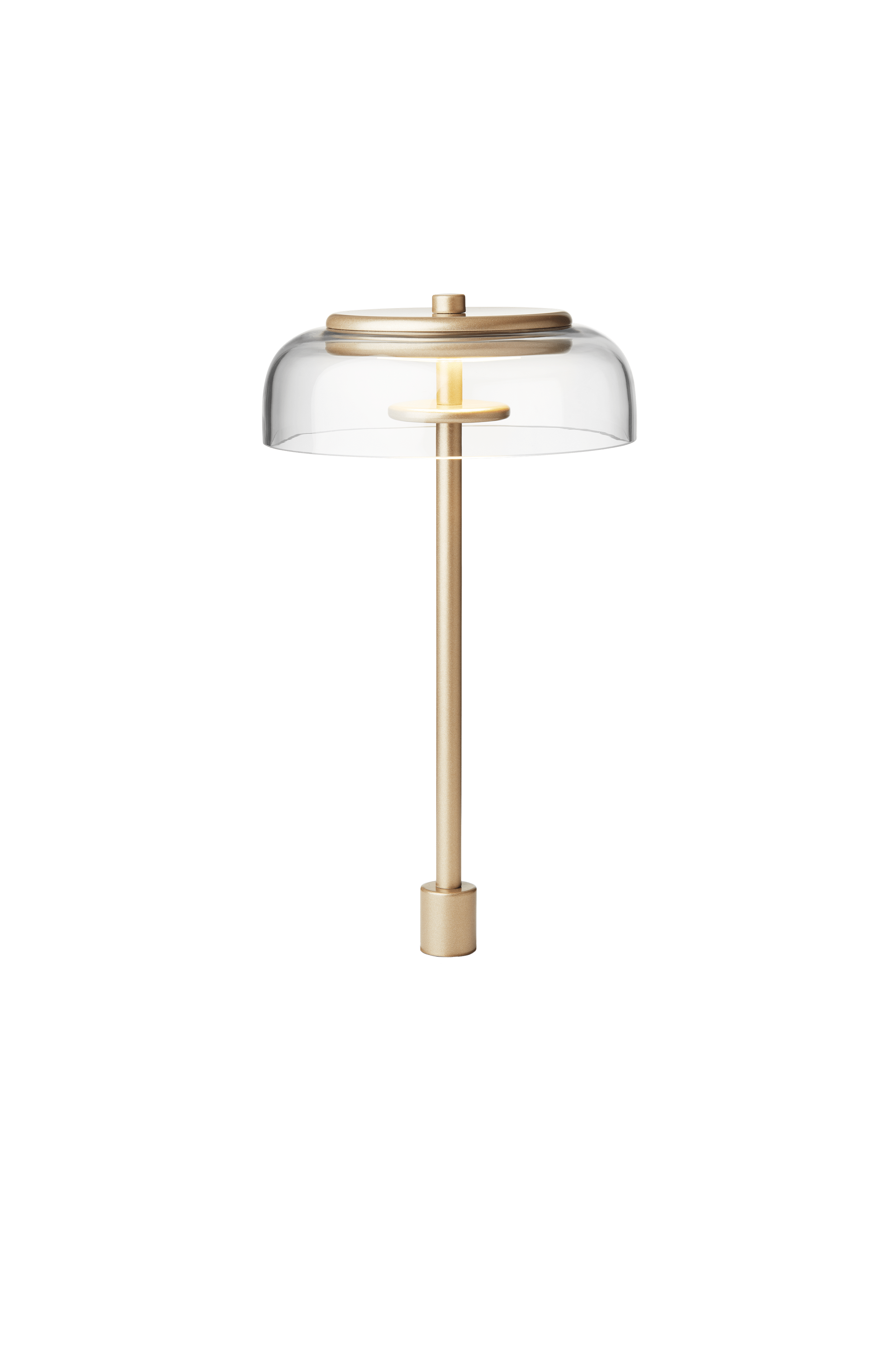 Tafellamp BLOSSI goud met transparant glas