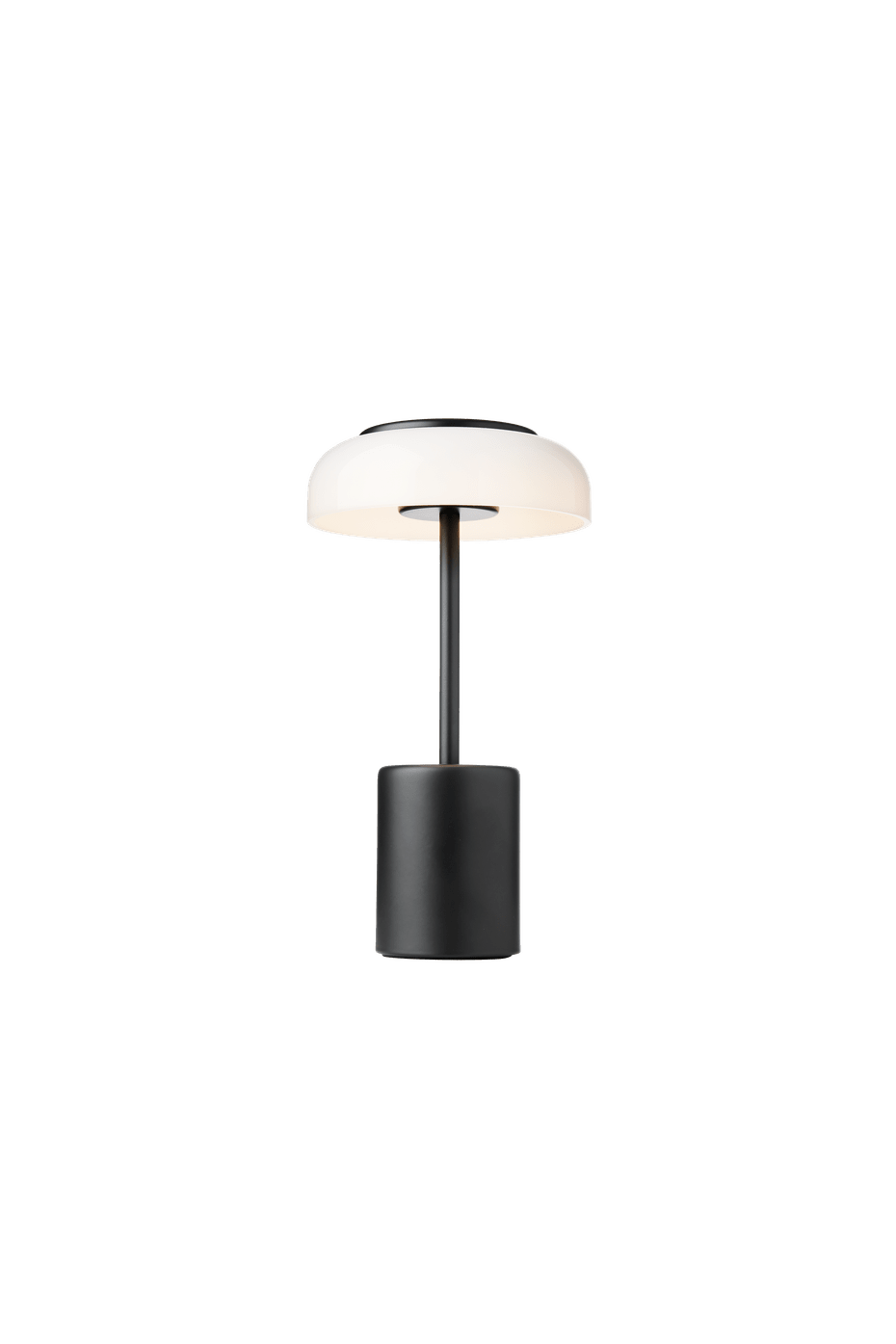 Lampa przenośna BLOSSI czarny z opalowym szkłem – Nuura