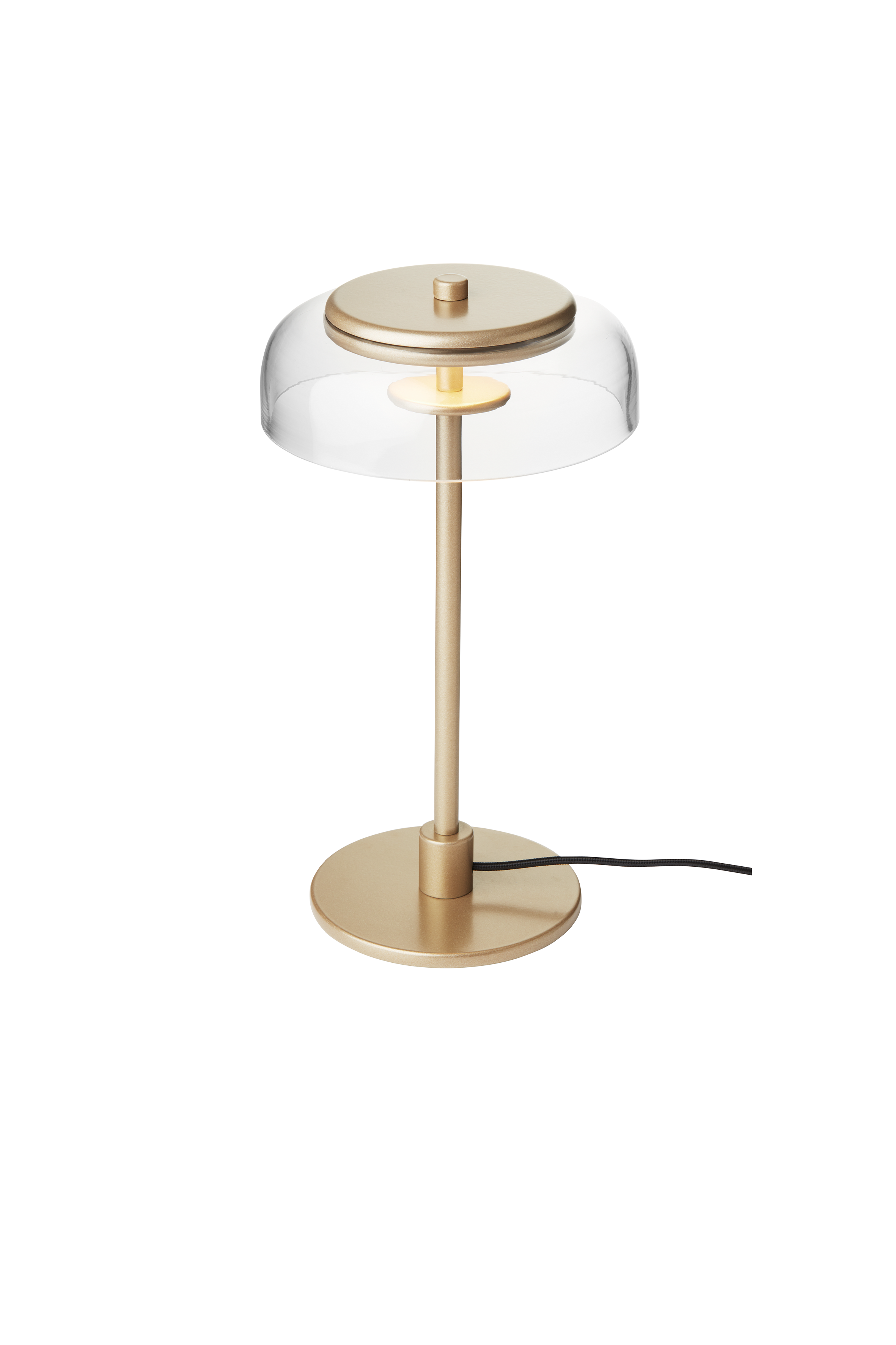 Tafellamp BLOSSI goud met transparant glas