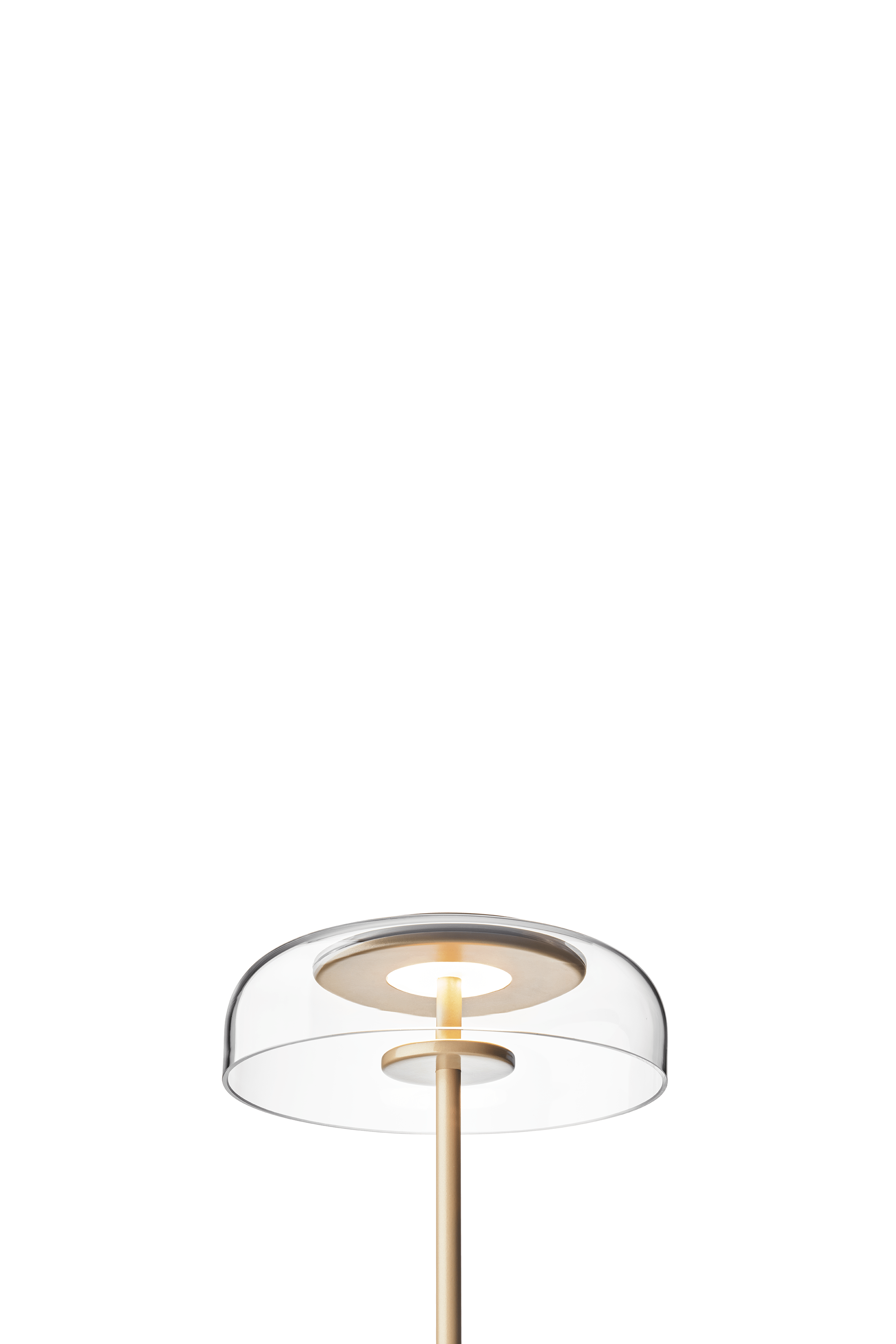 Tafellamp BLOSSI goud met transparant glas