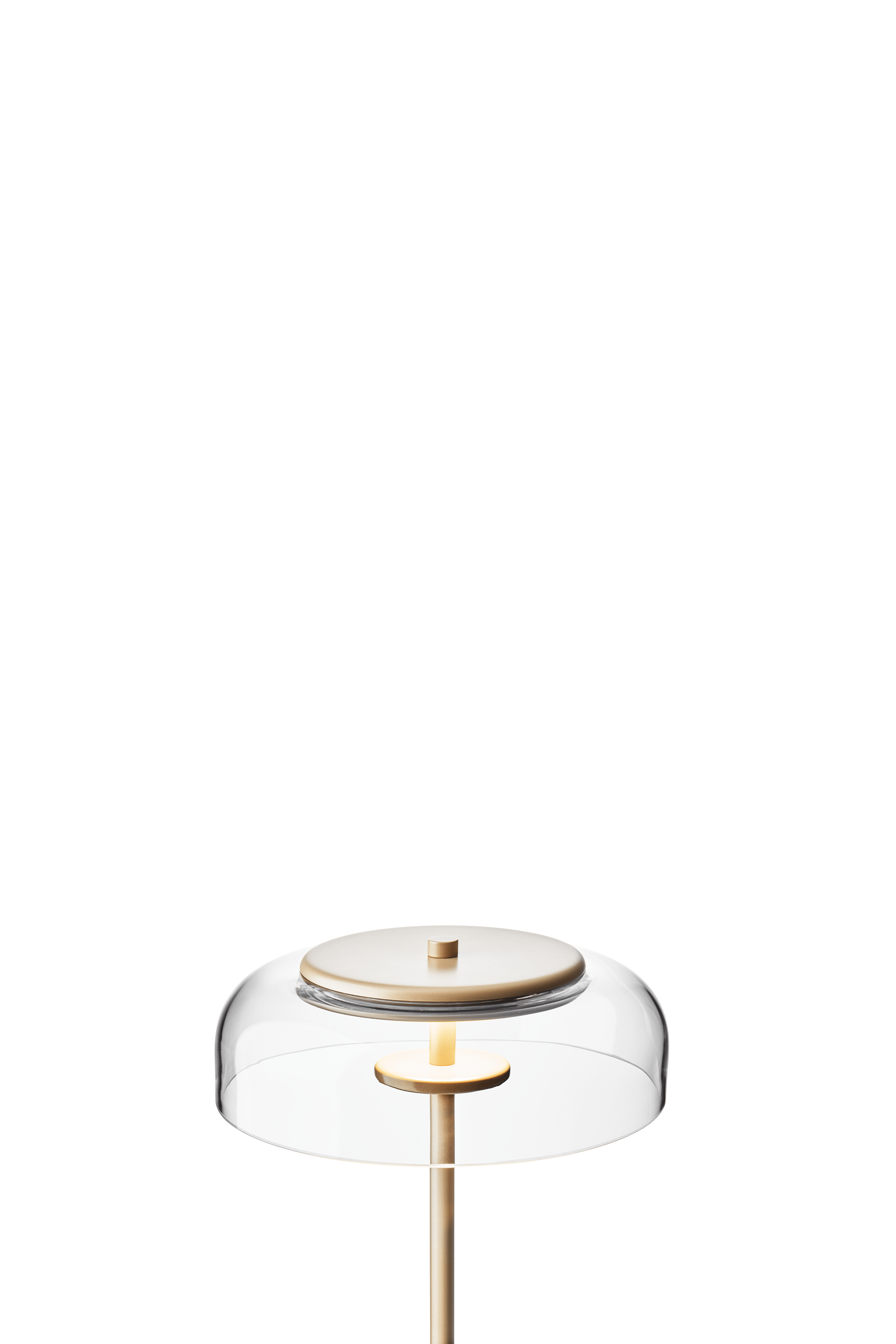 Tafellamp BLOSSI goud met transparant glas