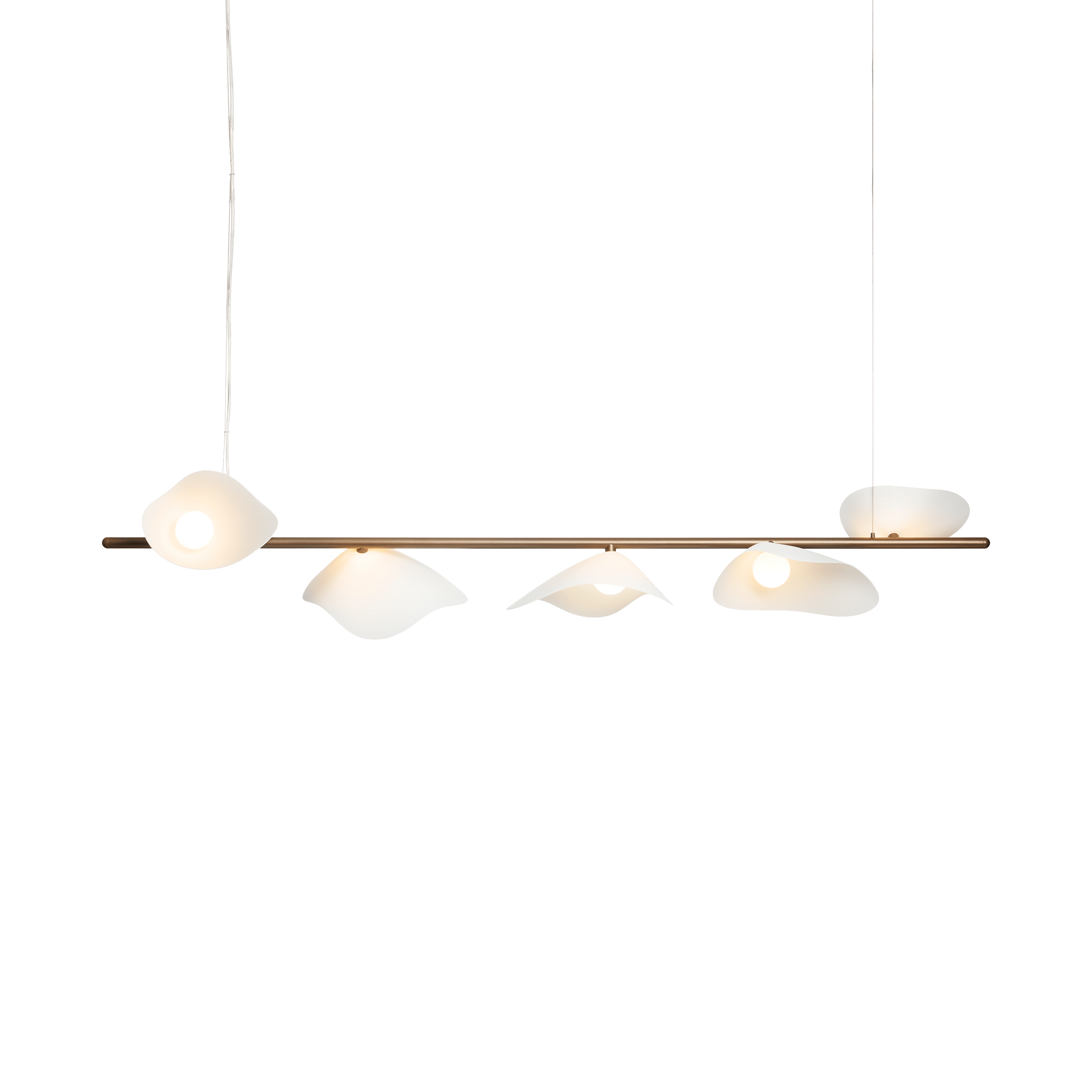Lampa wisząca FLORII 5 ciemnobrązowy z białym – Nuura