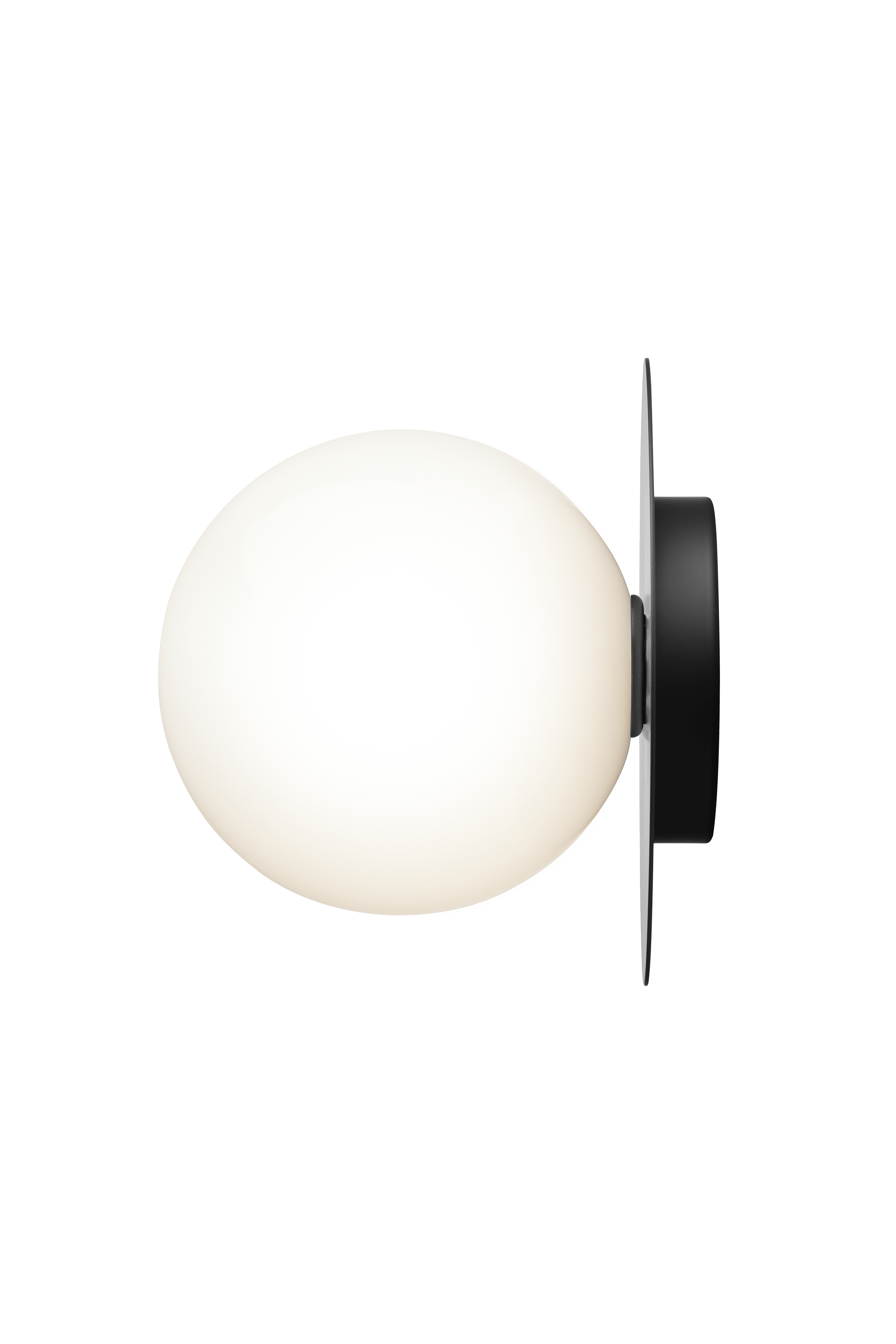 Inbouw wandlamp LIILA zwart met opaalglas
