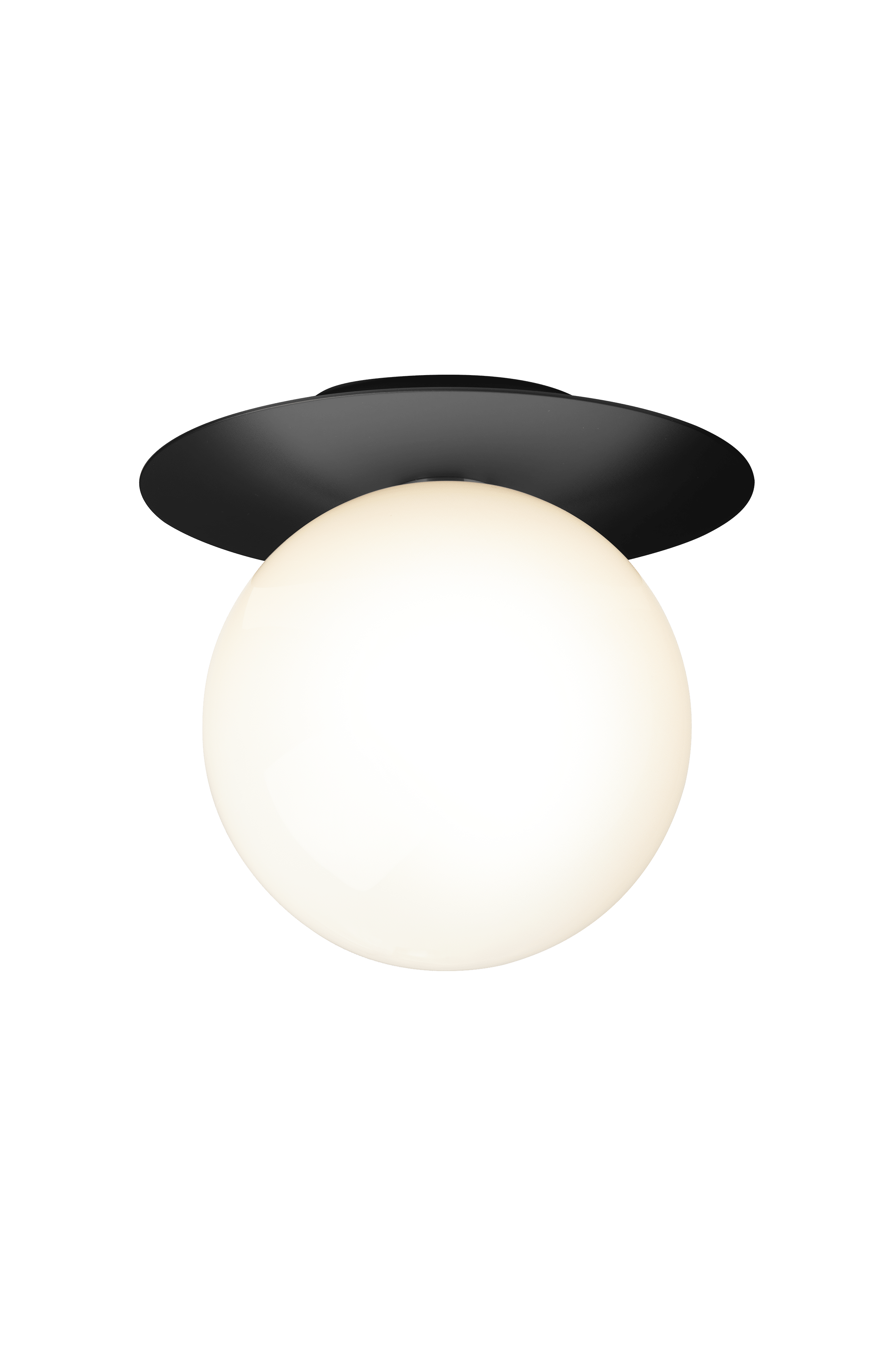 Inbouw wandlamp LIILA zwart met opaalglas