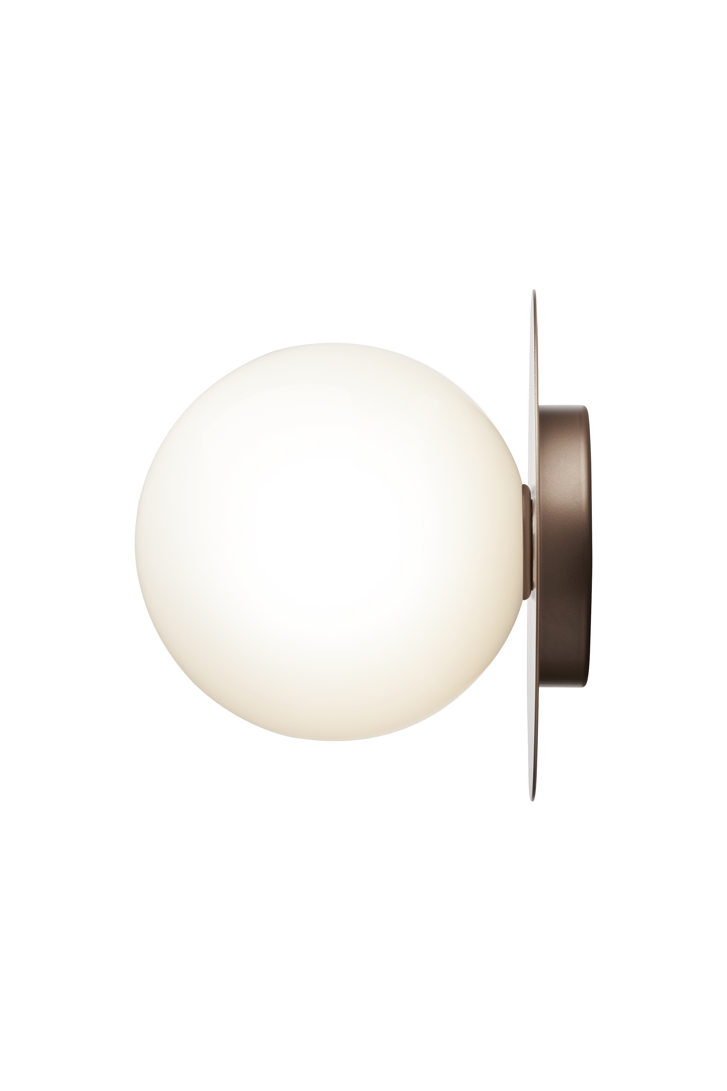 Wandlamp LIILA donkerbruin met opaalglas
