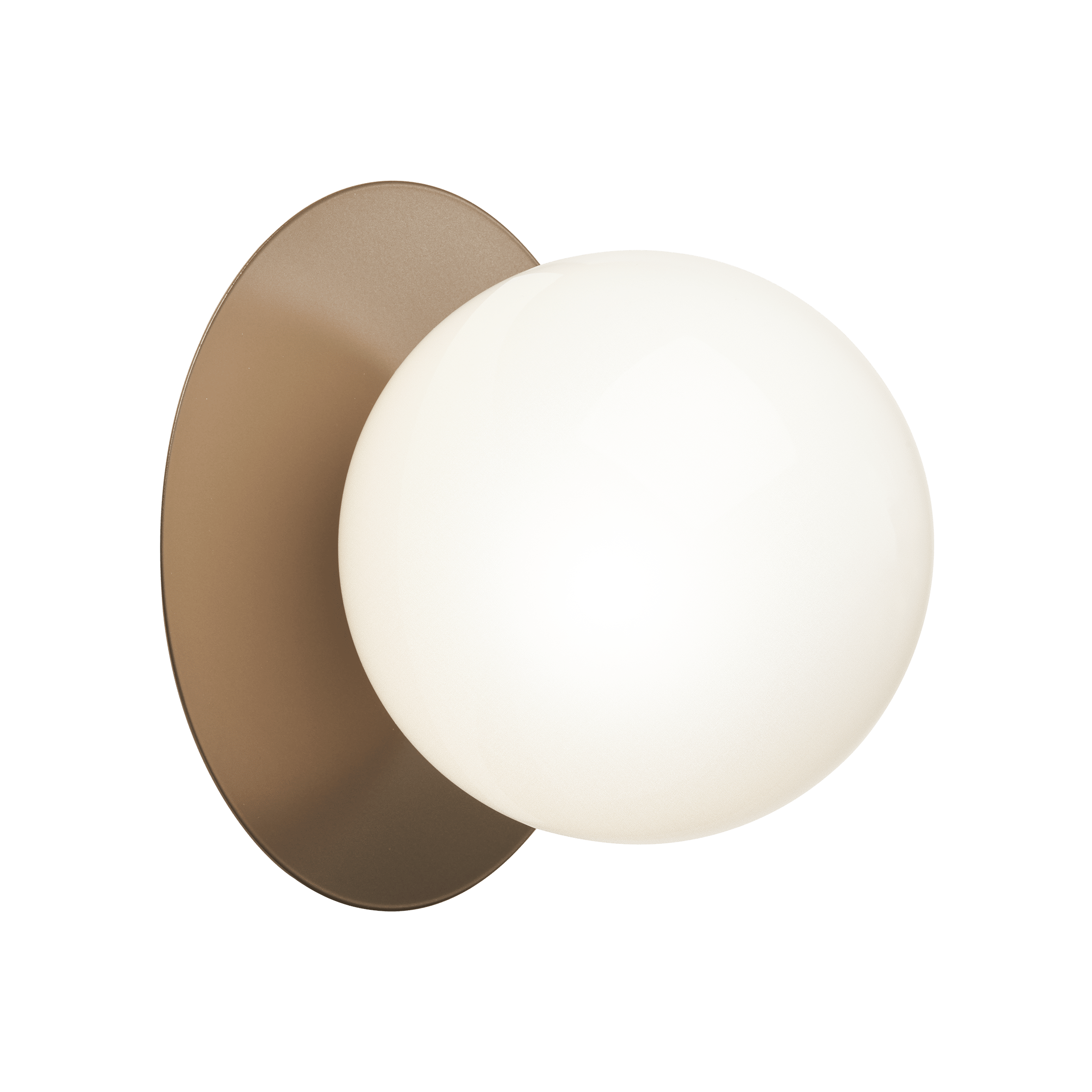 Wandlamp LIILA donkerbruin met opaalglas