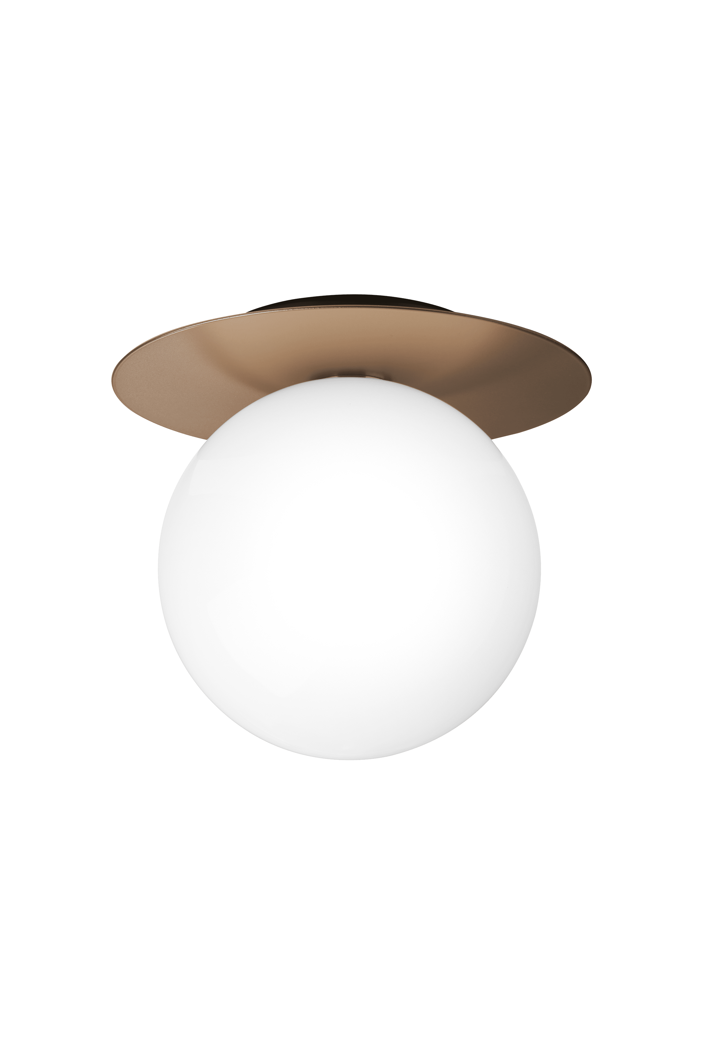Wandlamp LIILA donkerbruin met opaalglas