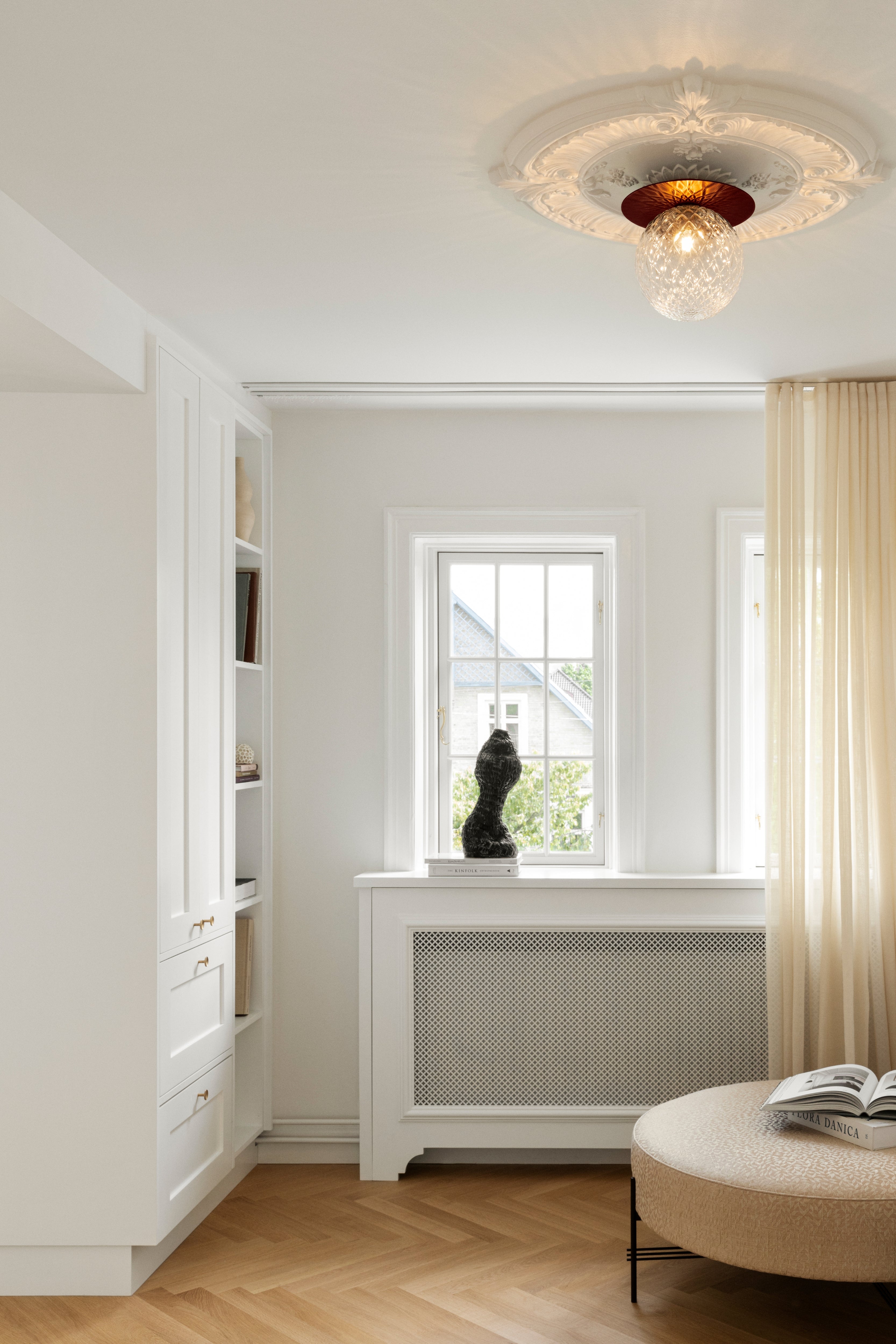 Inbouw wandlamp LIILA donkerbruin met transparant glas