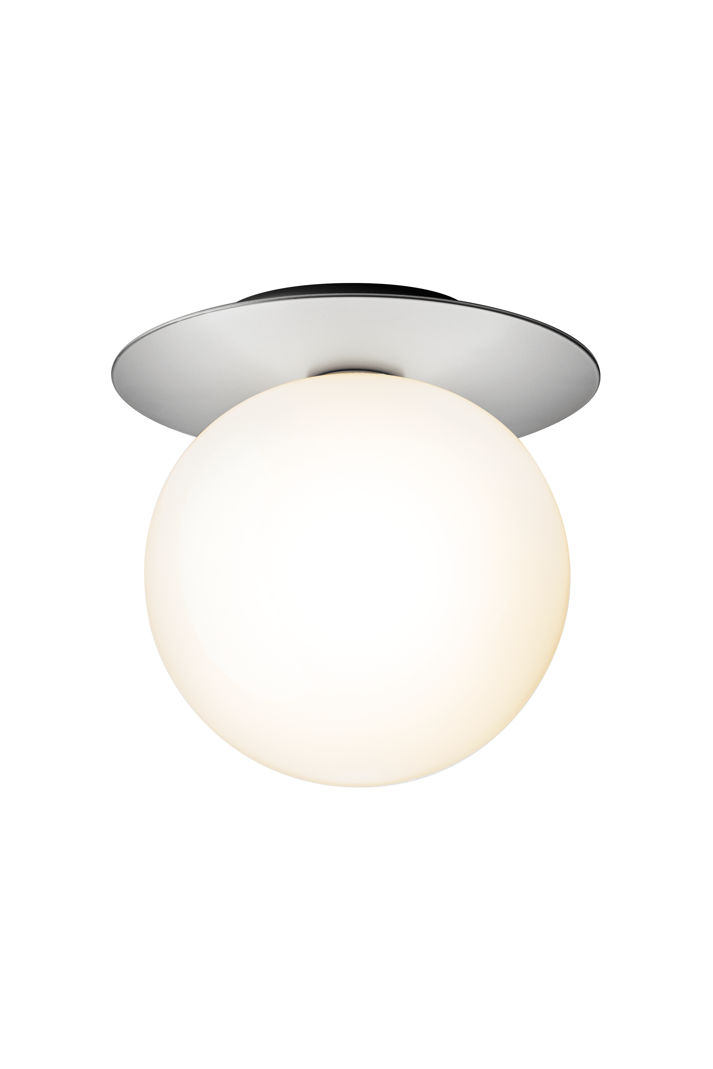 Inbouw wandlamp LIILA zilver met opaalglas
