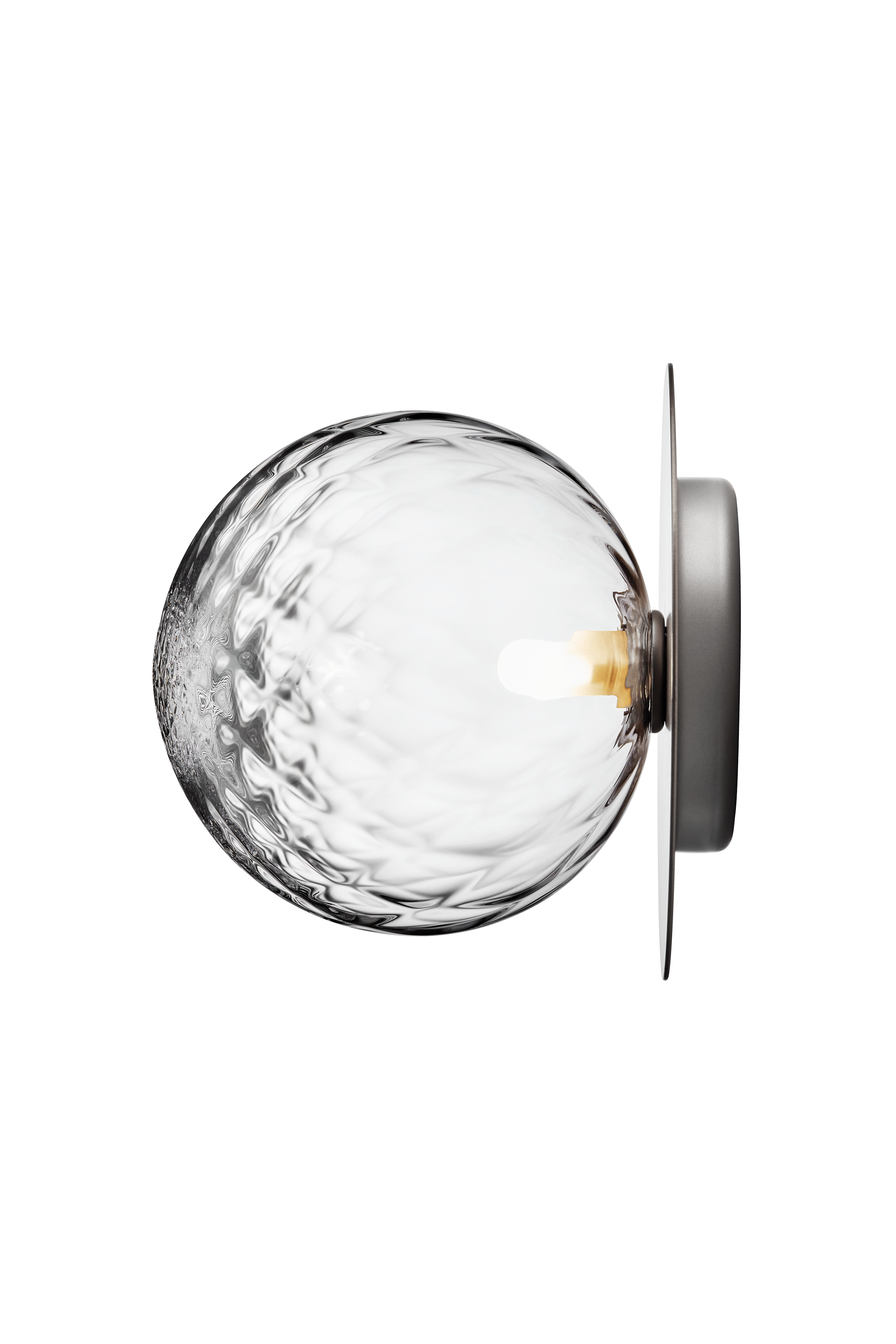 Inbouw wandlamp LIILA zilver met transparant glas