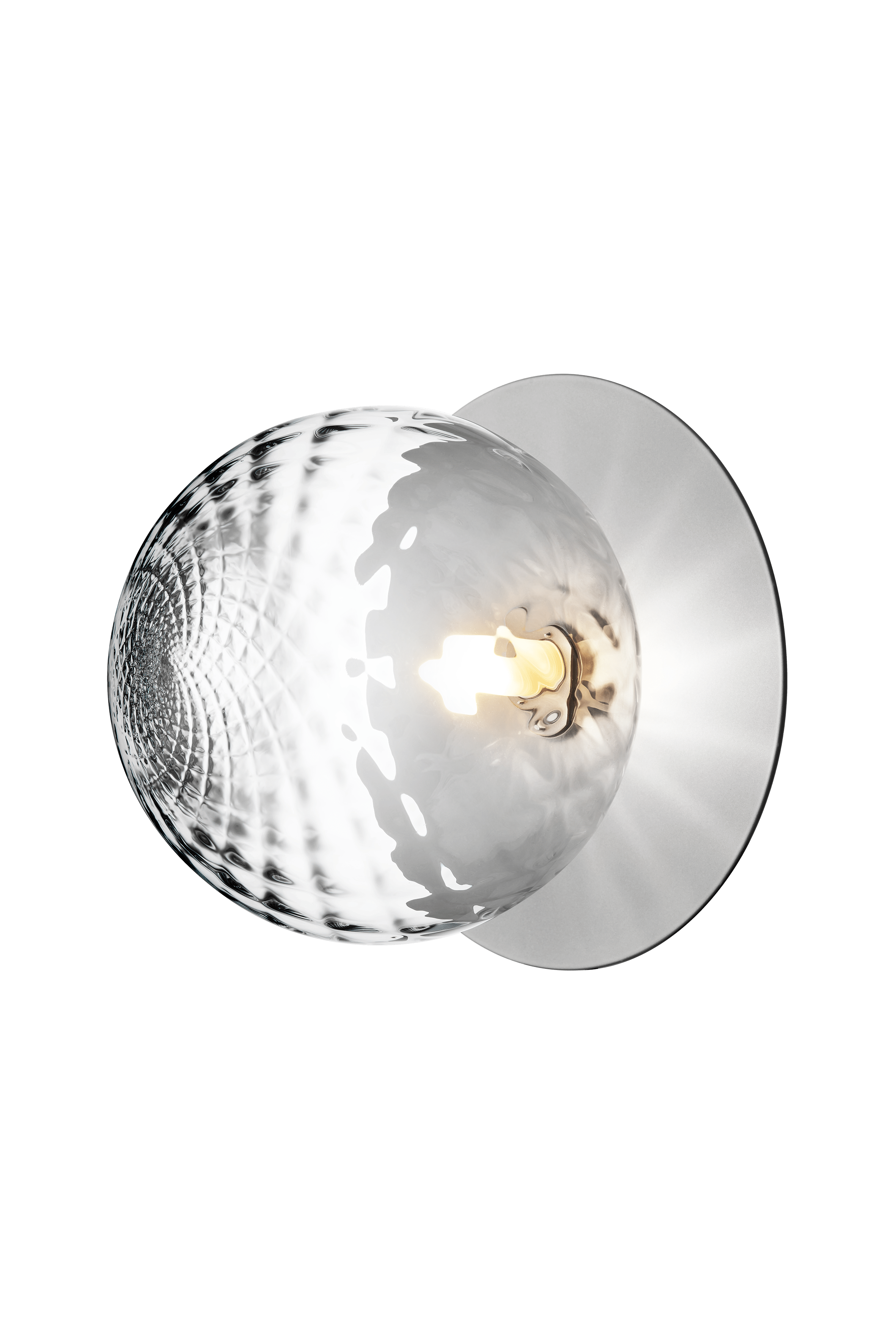 Inbouw wandlamp LIILA zilver met transparant glas