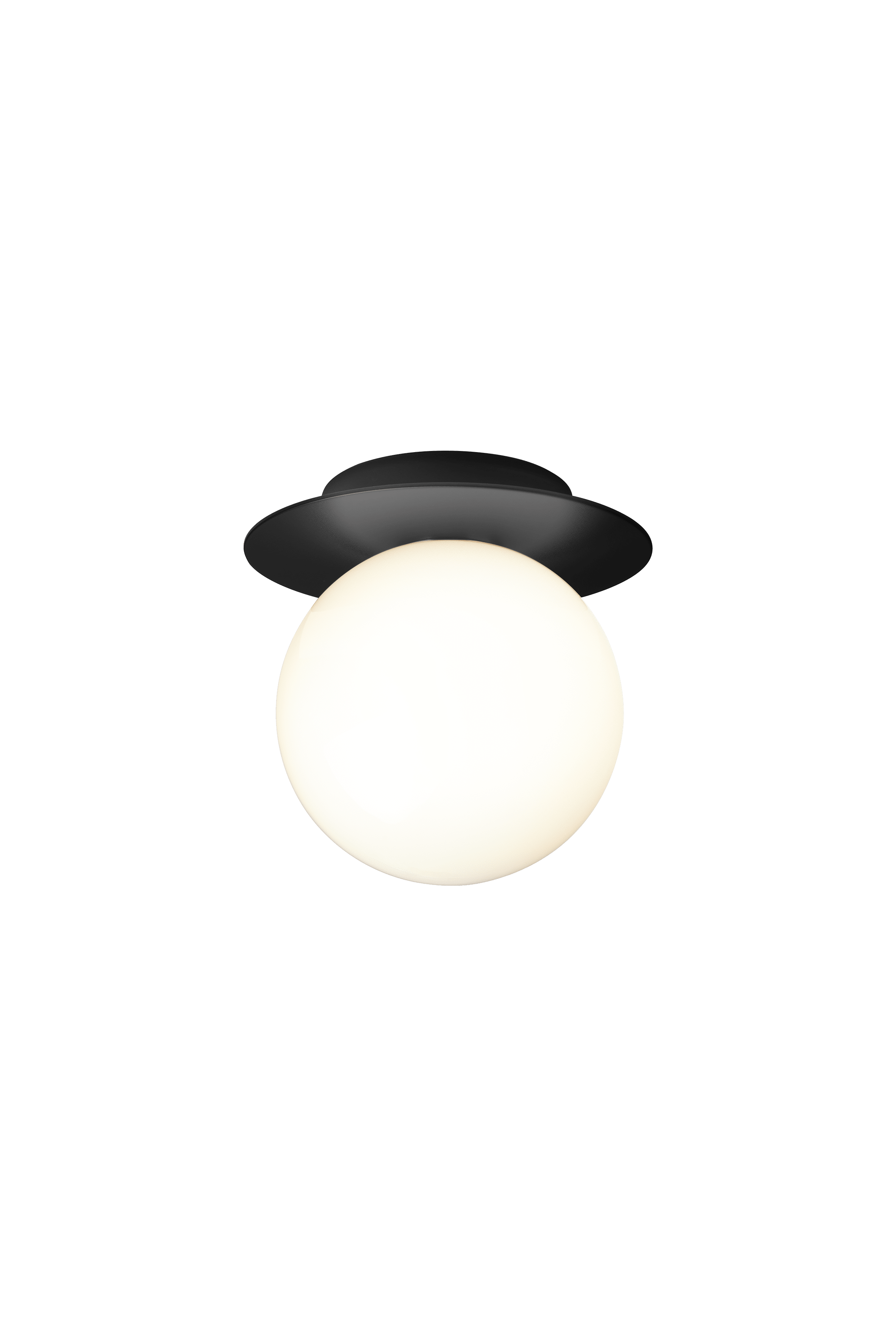 Inbouw wandlamp LIILA zwart met opaalglas