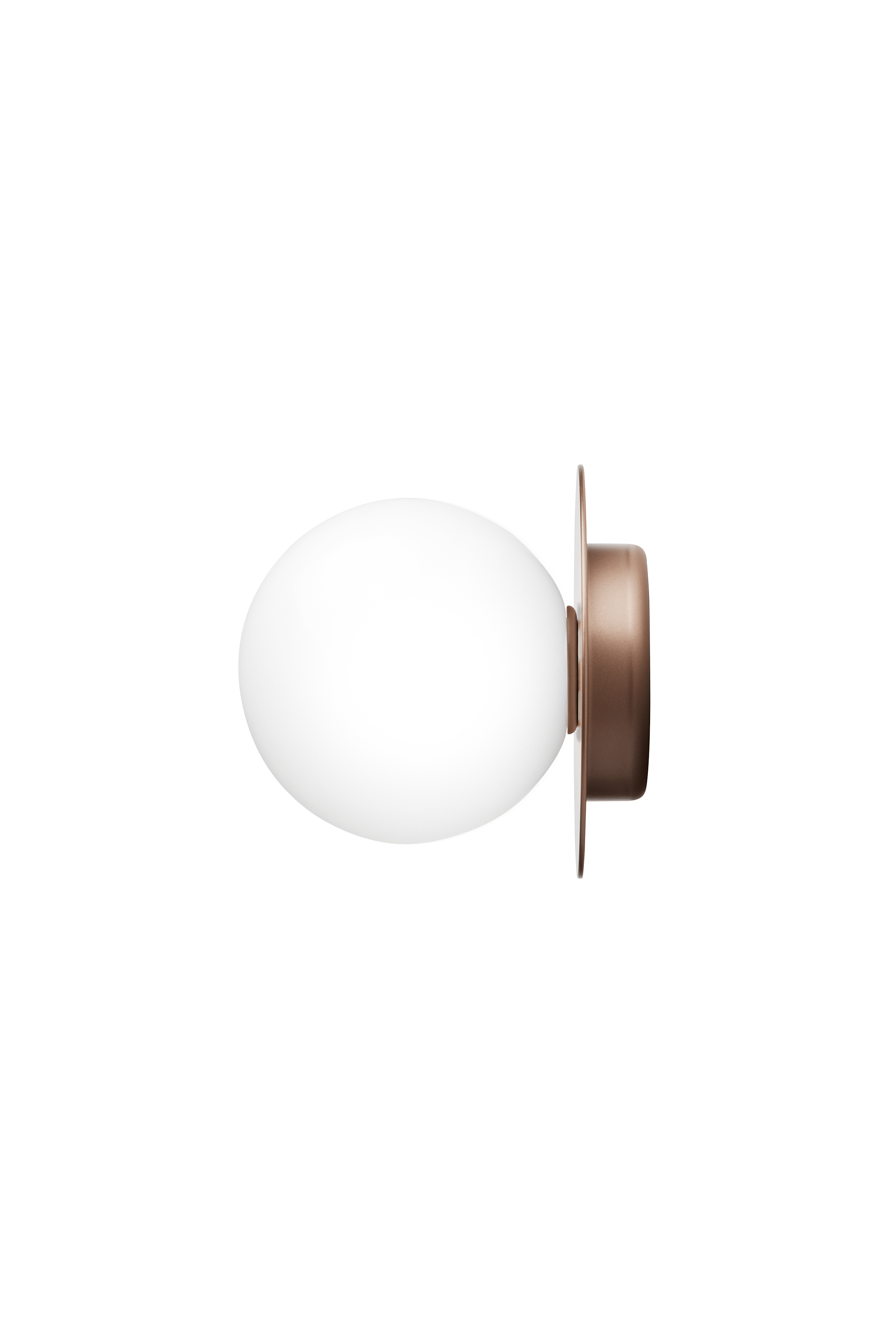 Wandlamp LIILA donkerbruin met opaalglas