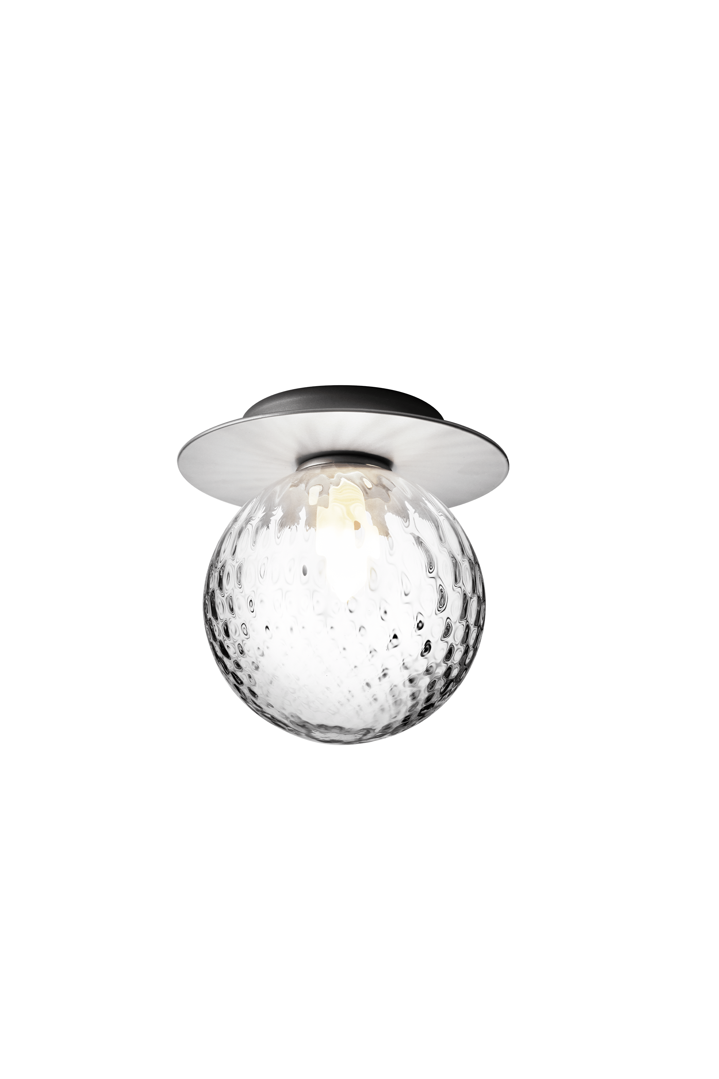Inbouw wandlamp LIILA zilver met transparant glas