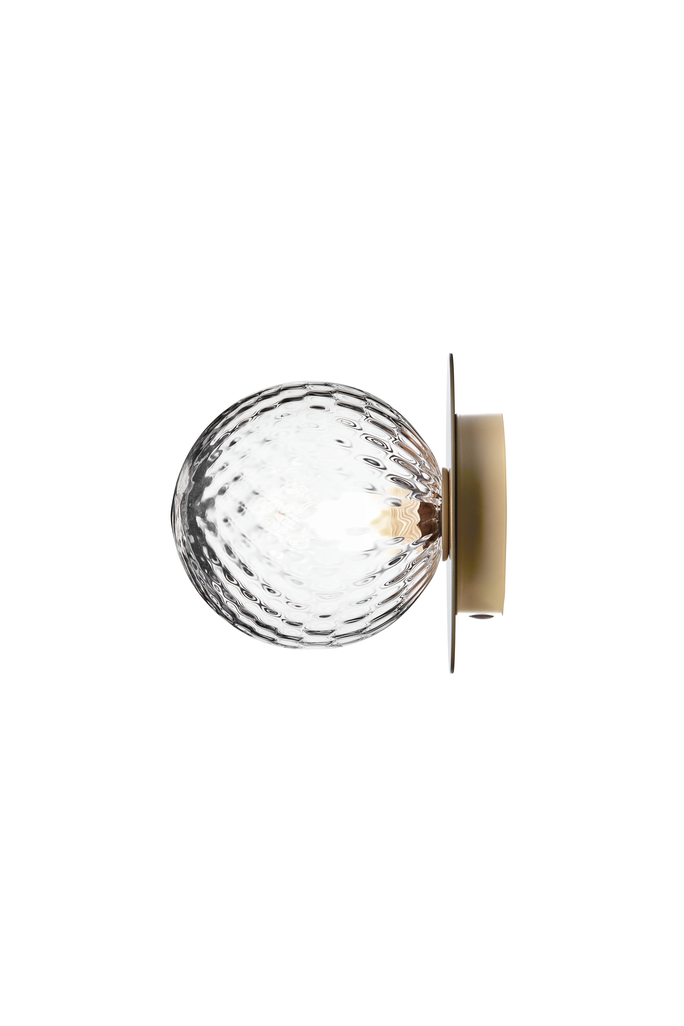 Inbouw wandlamp LIILA goud met transparant glas