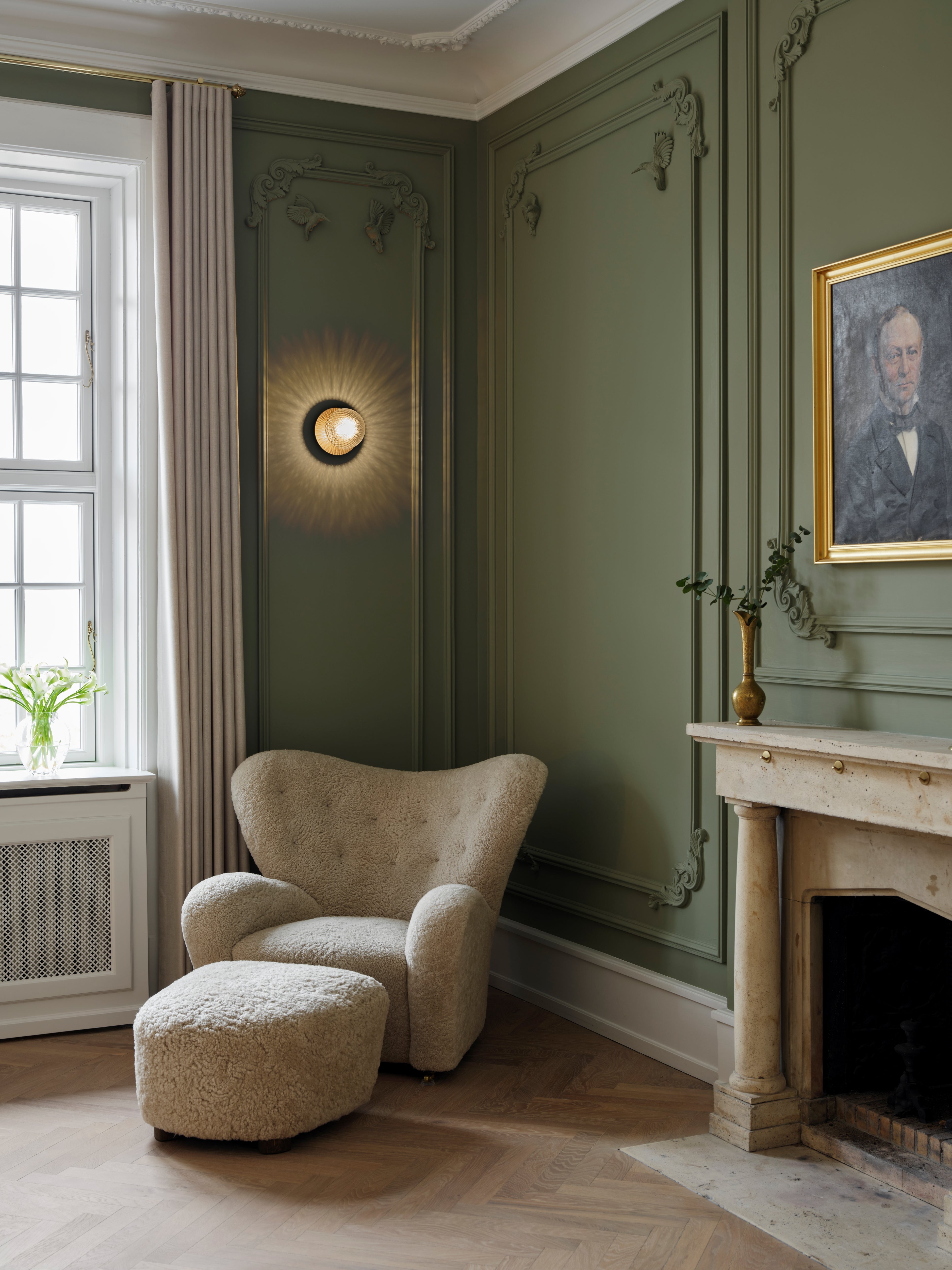 Inbouw wandlamp LIILA goud met transparant glas