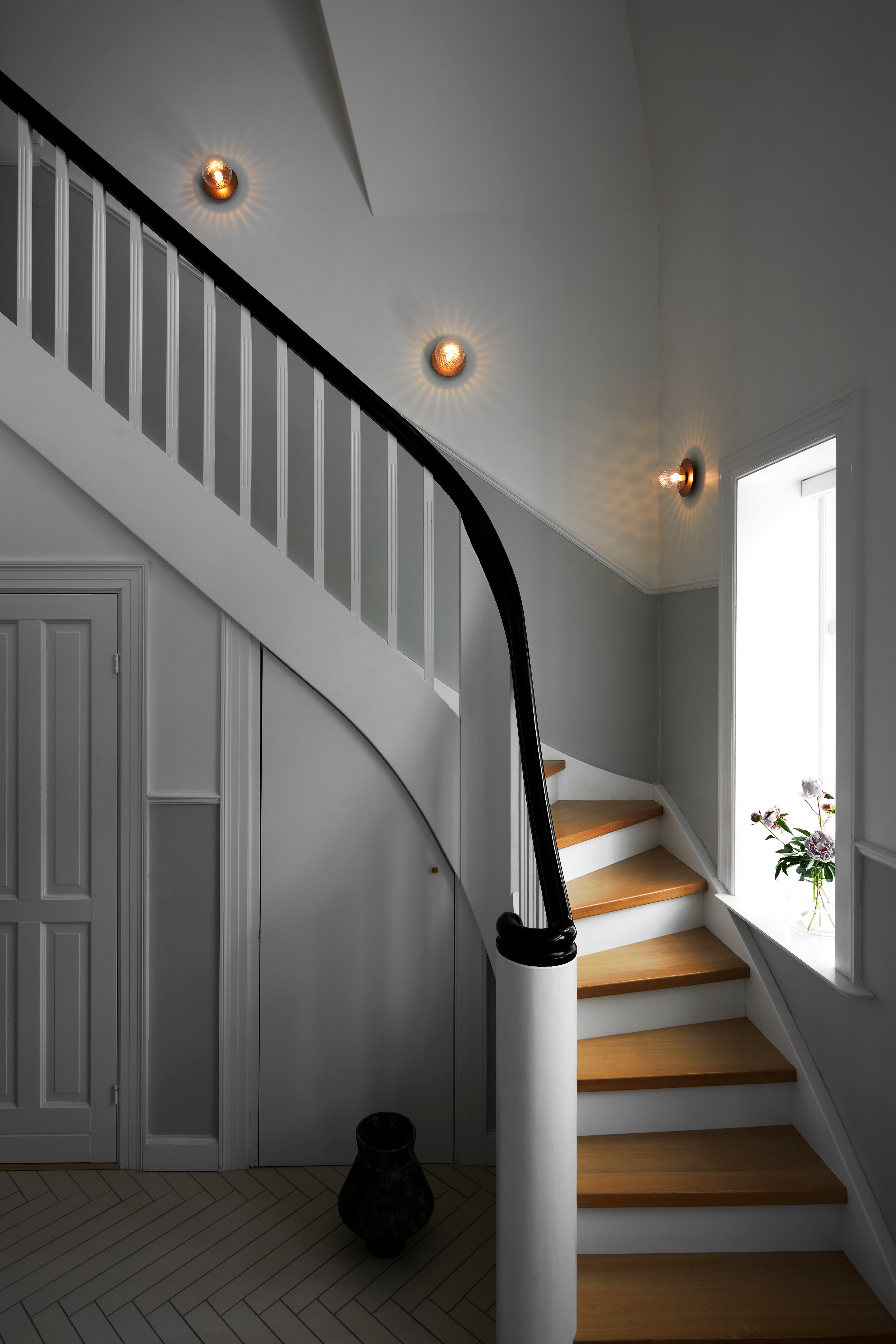 Inbouw wandlamp LIILA goud met transparant glas