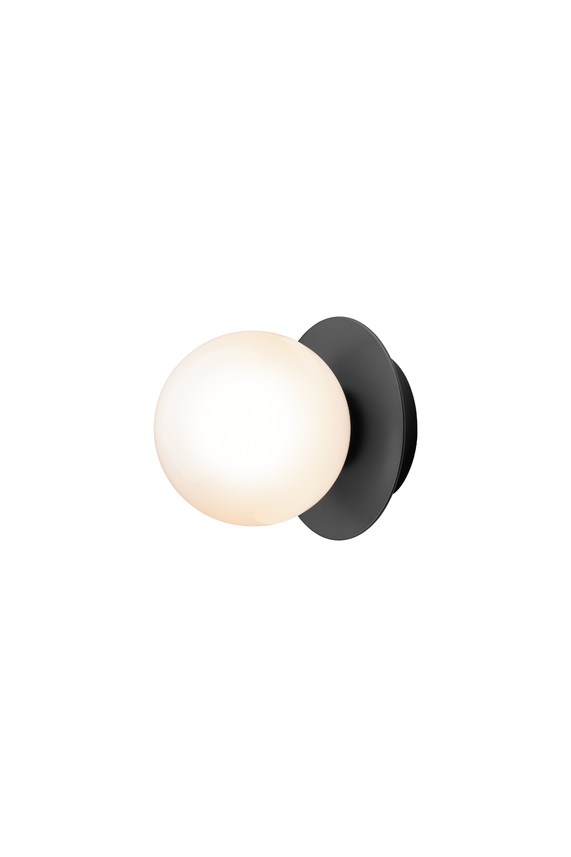 Inbouw wandlamp LIILA zwart met opaalglas