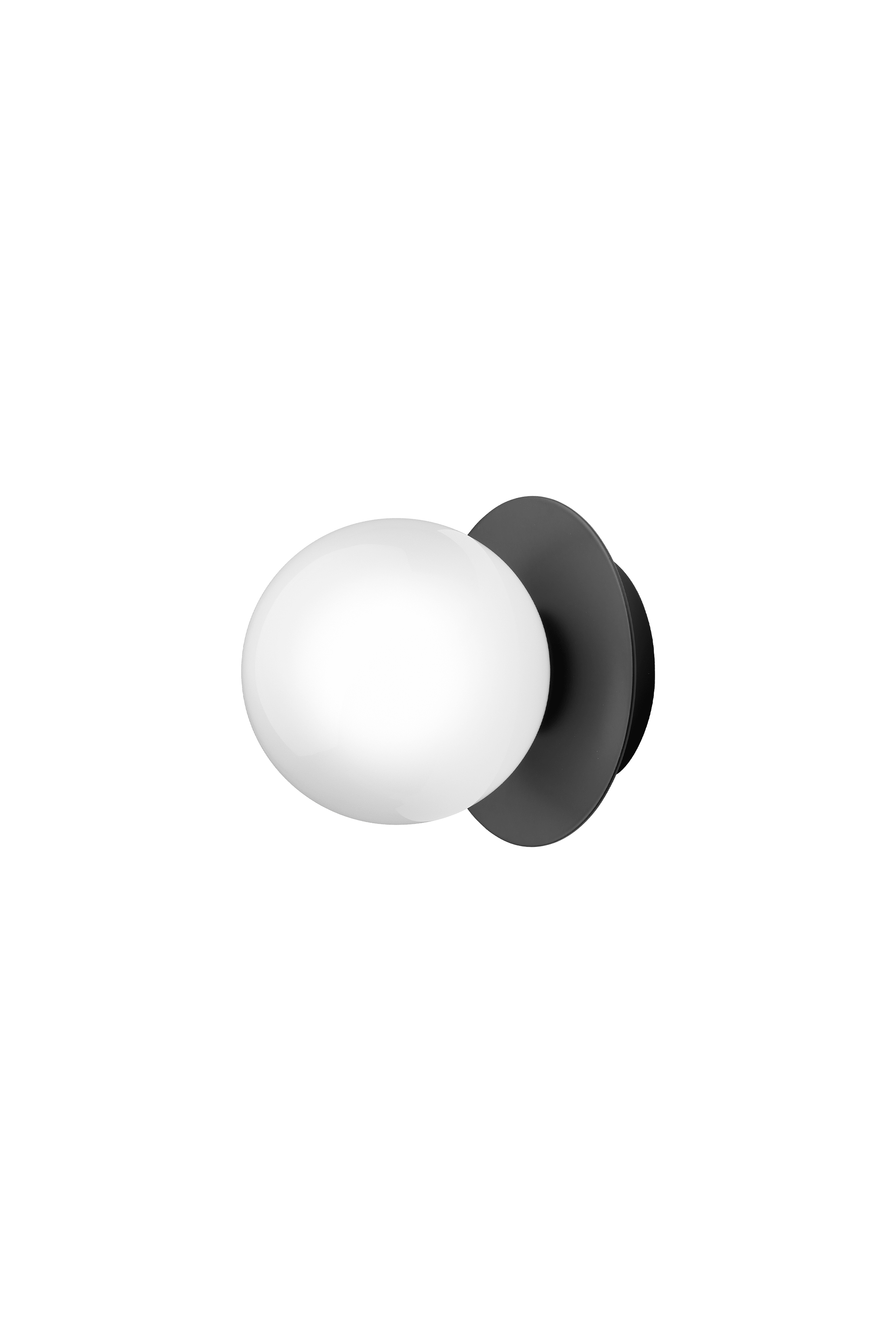 Inbouw wandlamp LIILA zwart met opaalglas