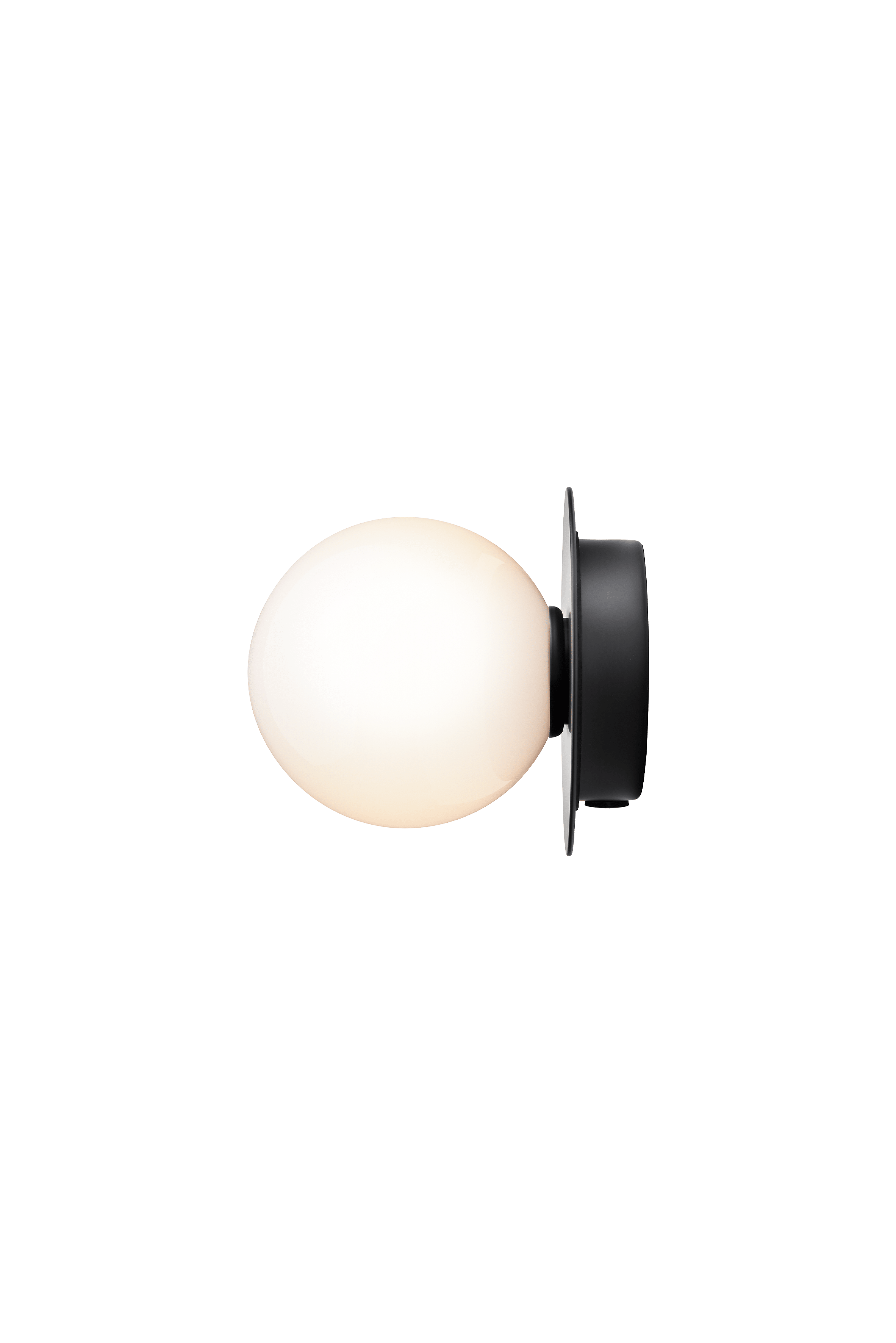 Inbouw wandlamp LIILA zwart met opaalglas