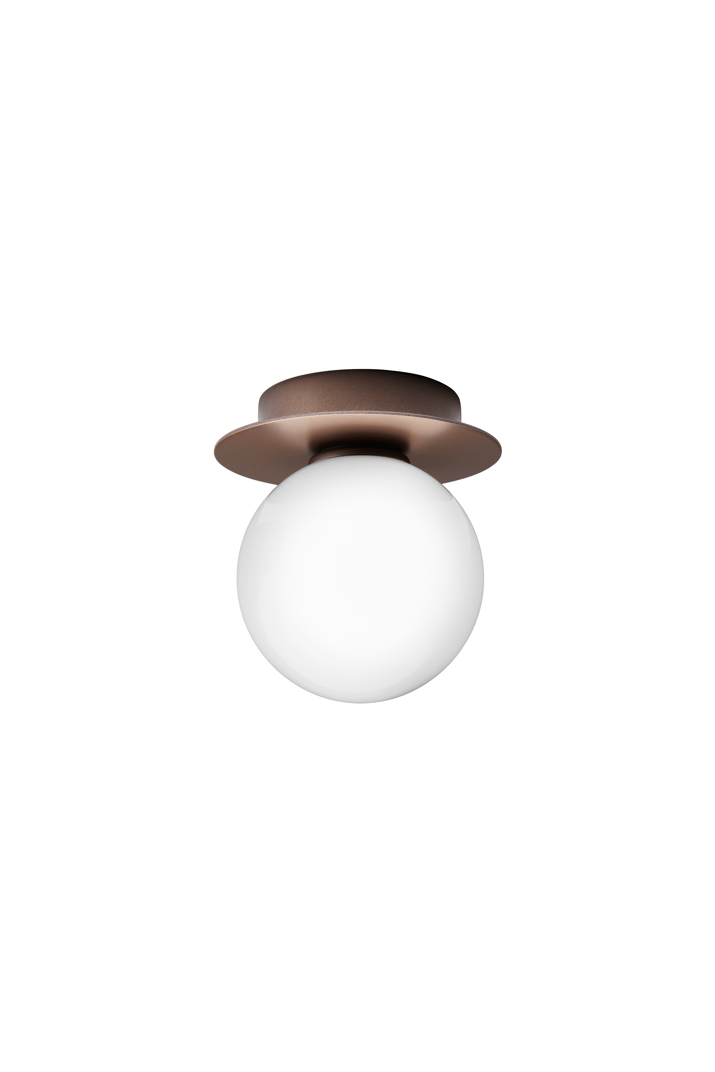 Wandlamp LIILA donkerbruin met opaalglas