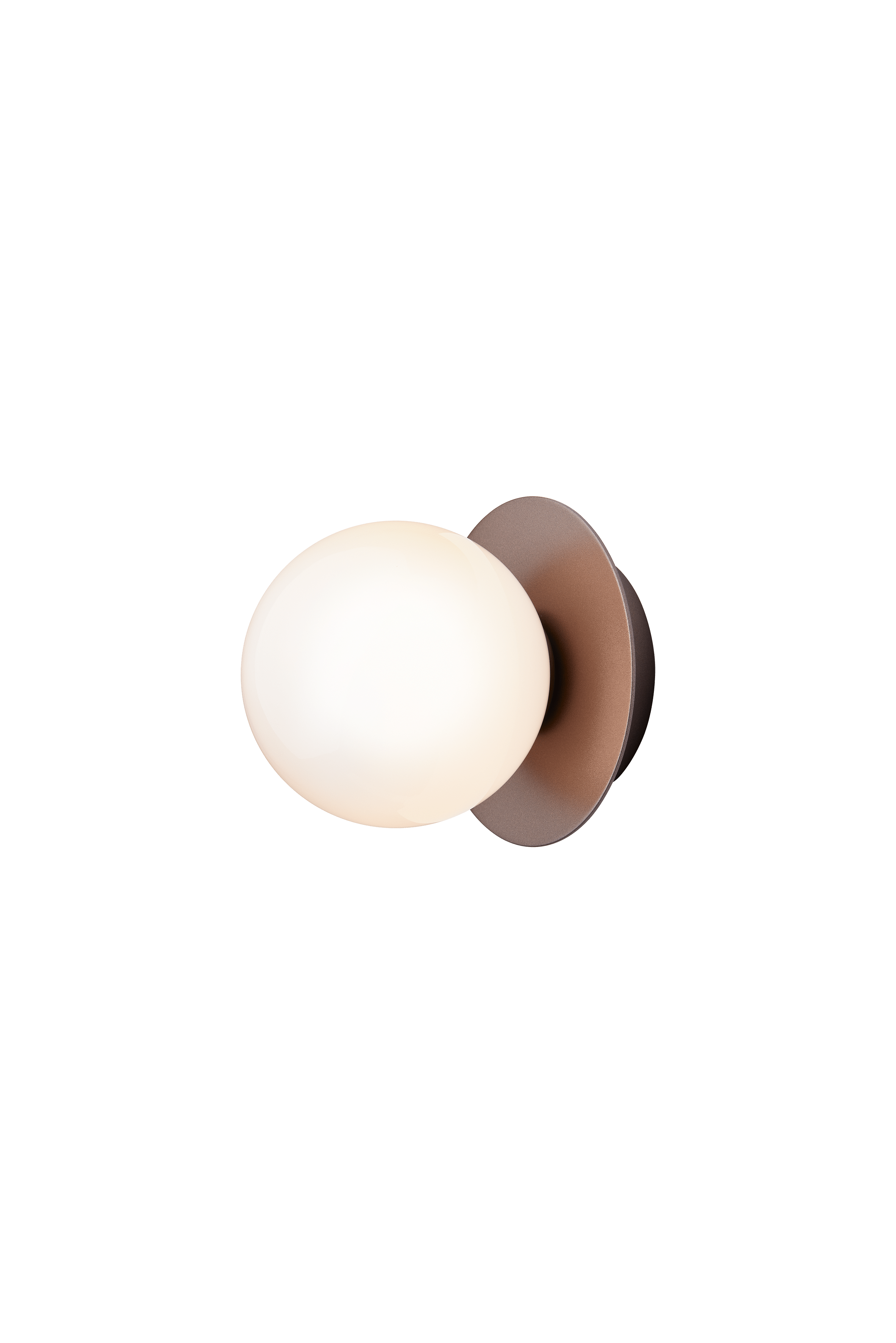 Wandlamp LIILA donkerbruin met opaalglas