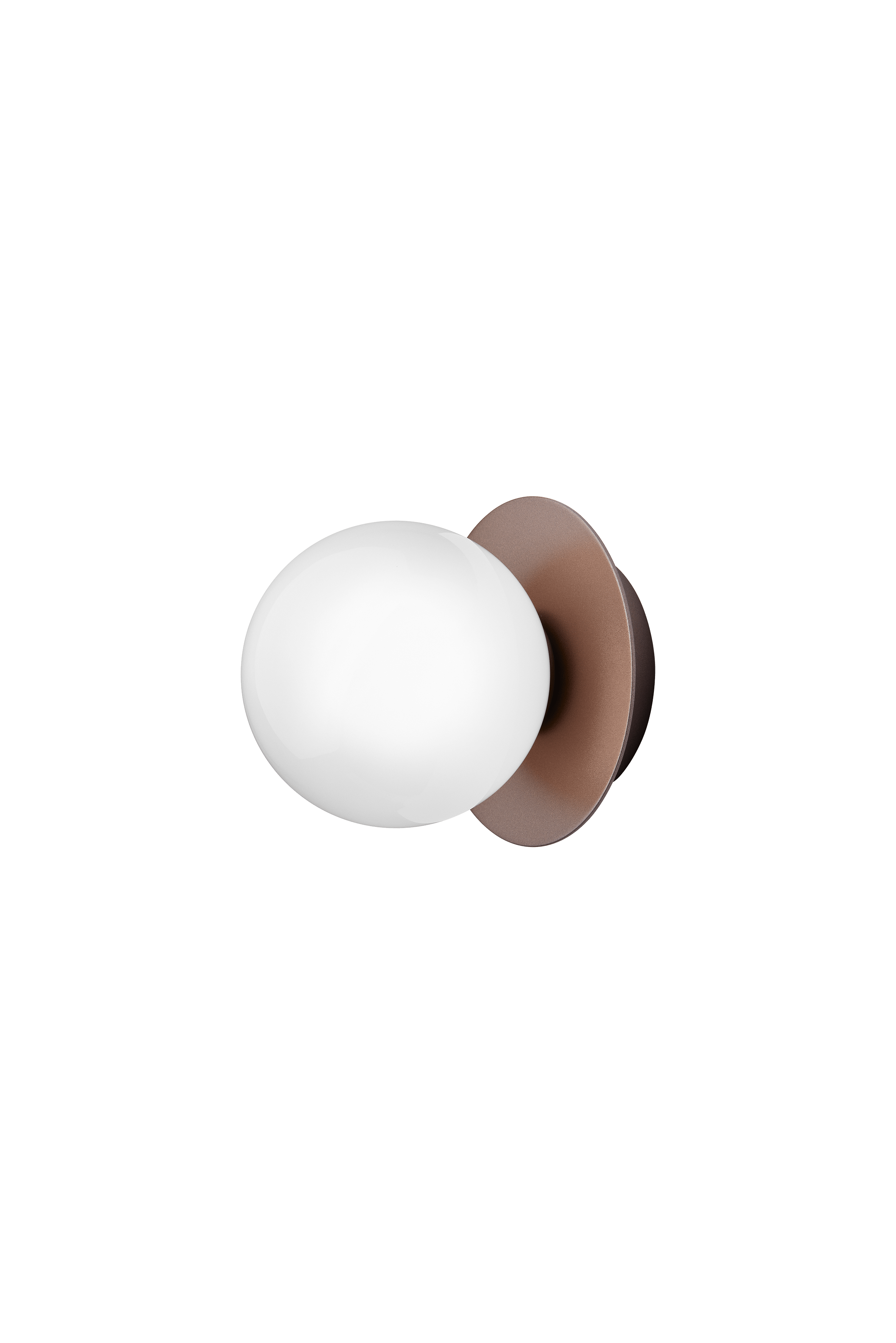 Wandlamp LIILA donkerbruin met opaalglas