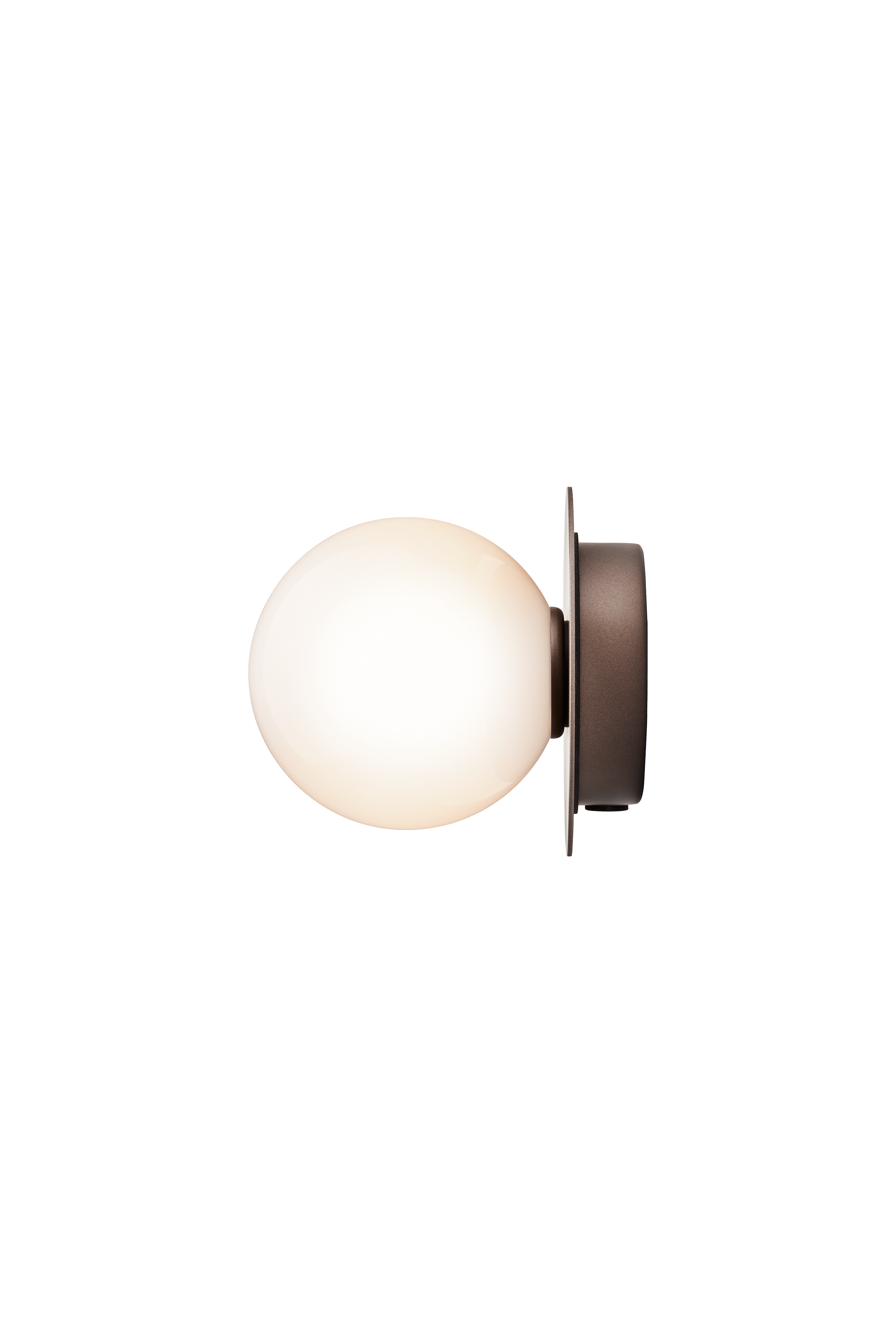 Wandlamp LIILA donkerbruin met opaalglas