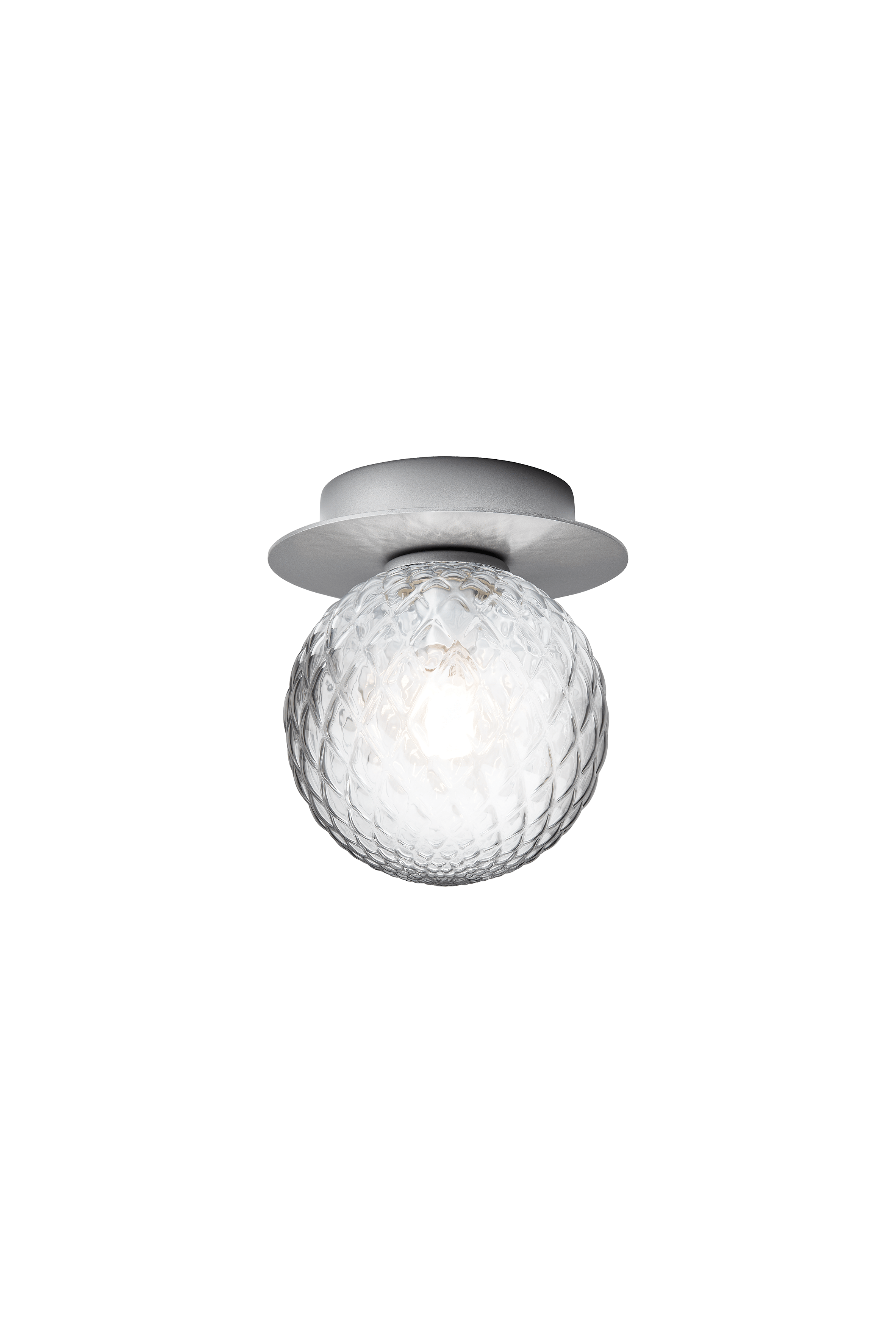 Inbouw wandlamp LIILA zilver met transparant glas