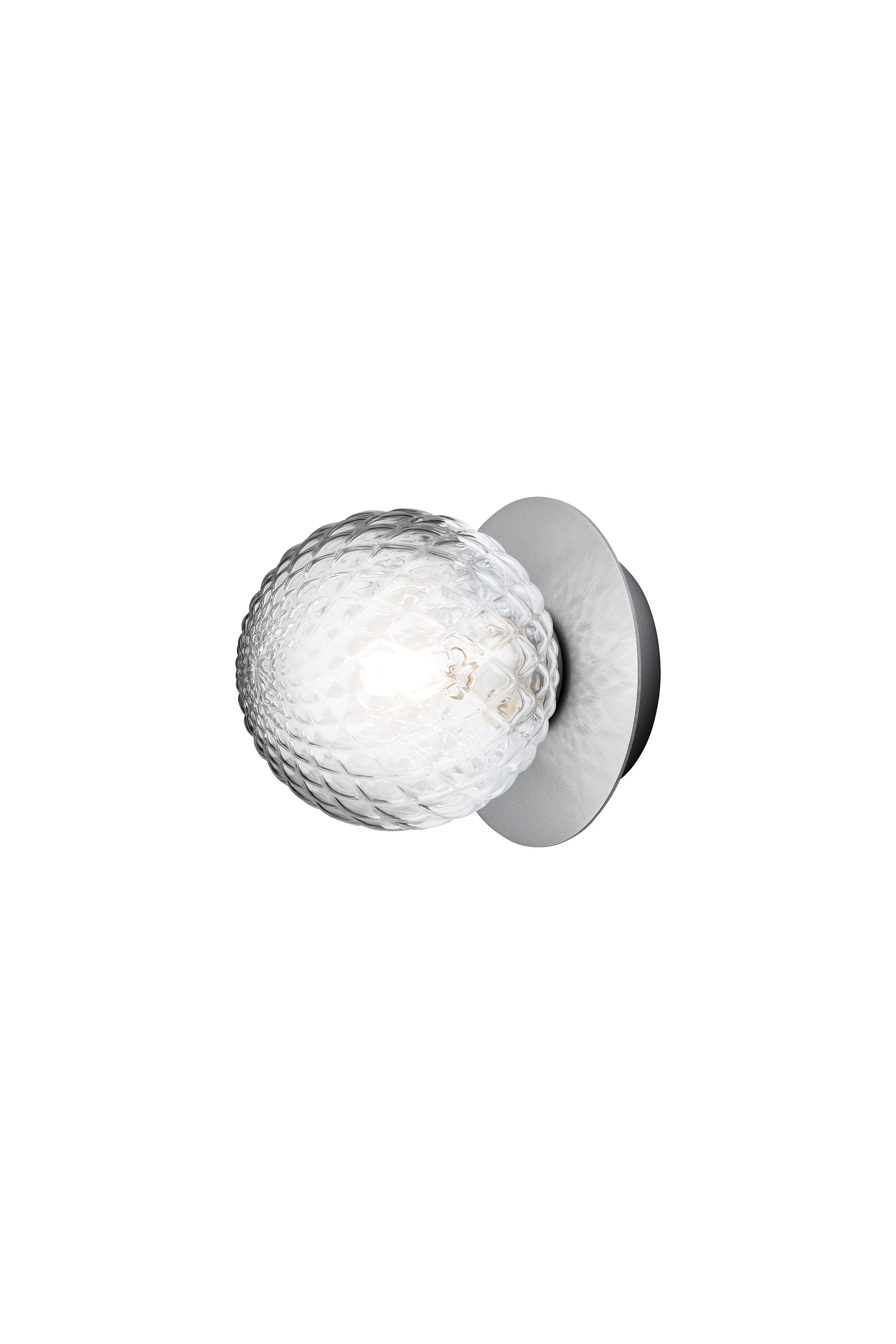 Inbouw wandlamp LIILA zilver met transparant glas