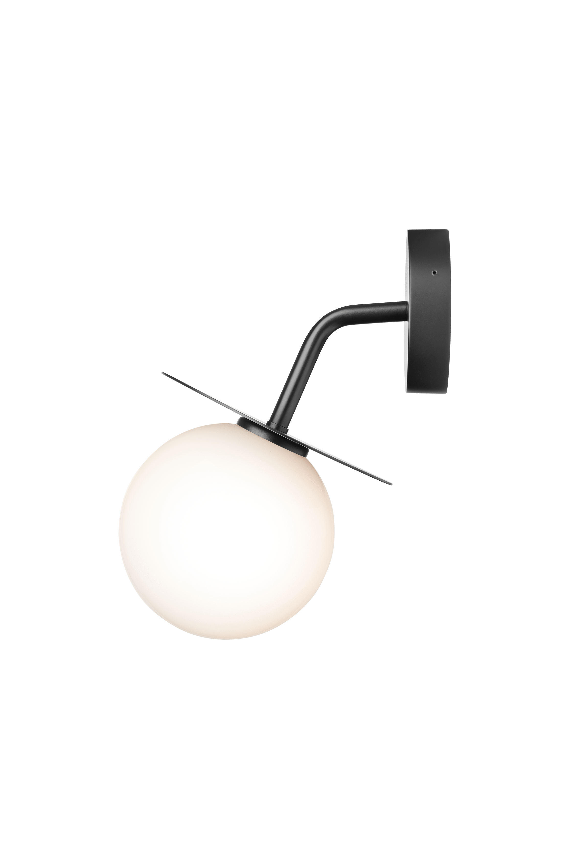 Buitenwandlamp LIILA zwart met opaalglas