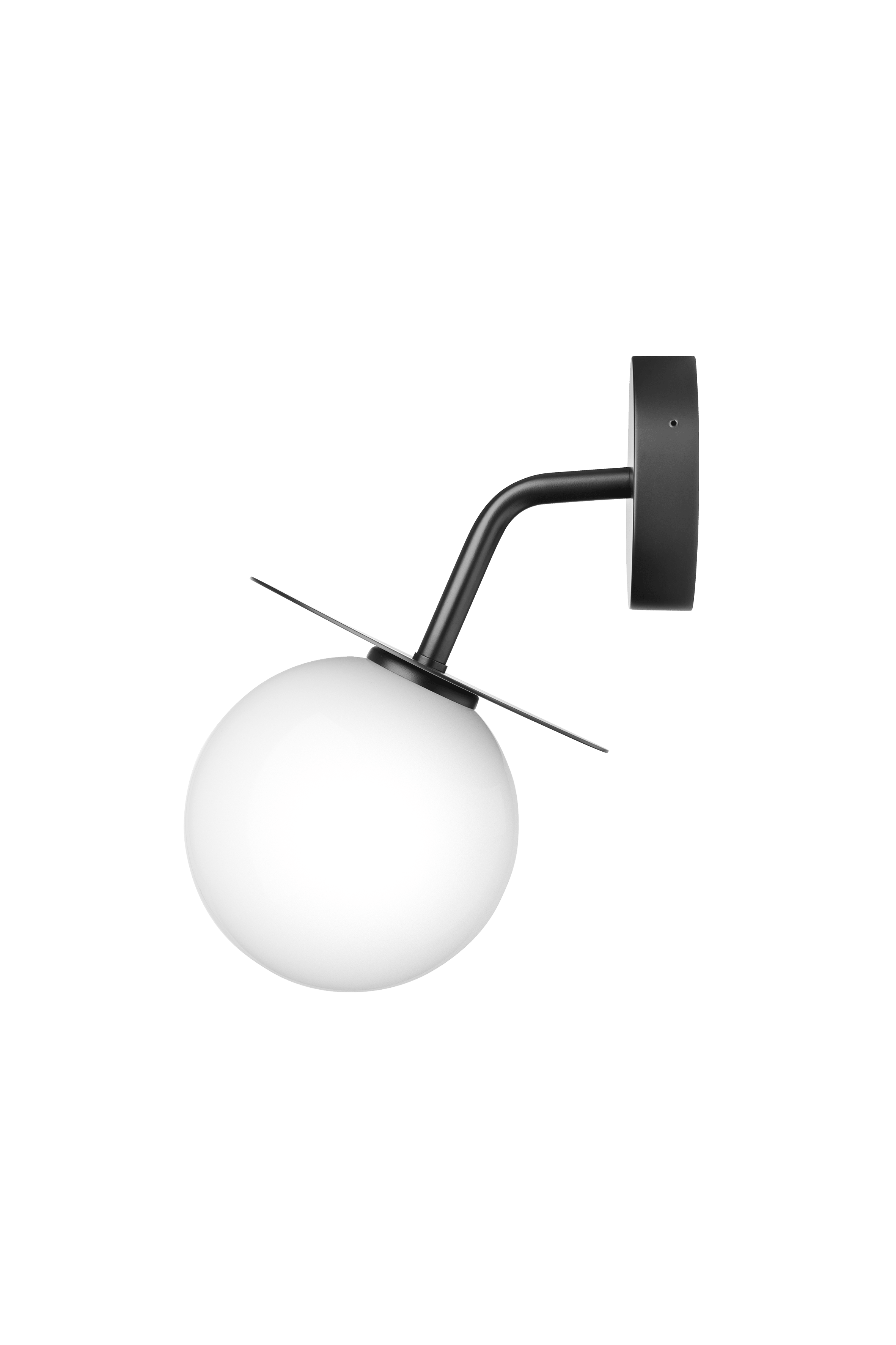 Buitenwandlamp LIILA zwart met opaalglas