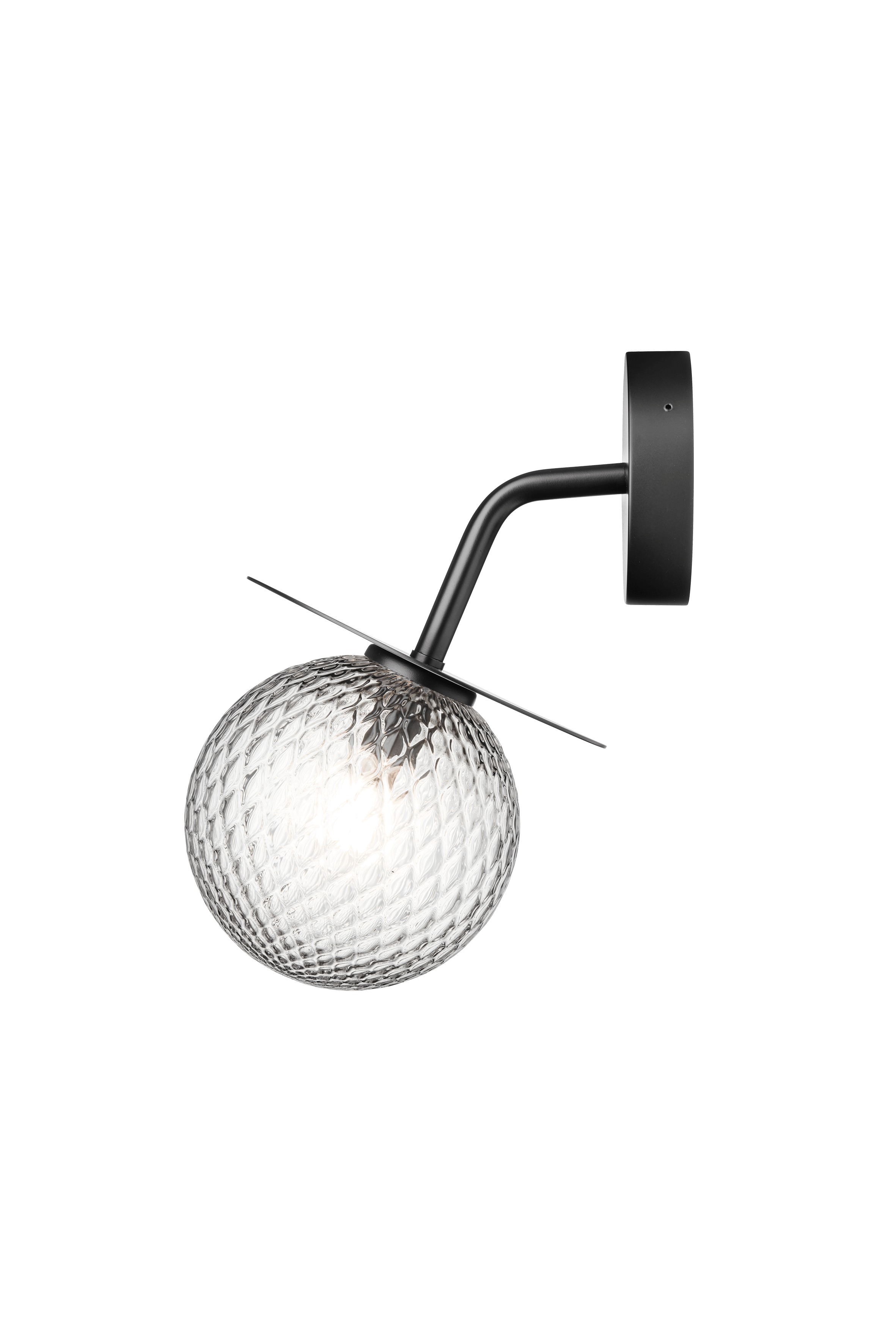 Buitenwandlamp LIILA zwart met transparant glas