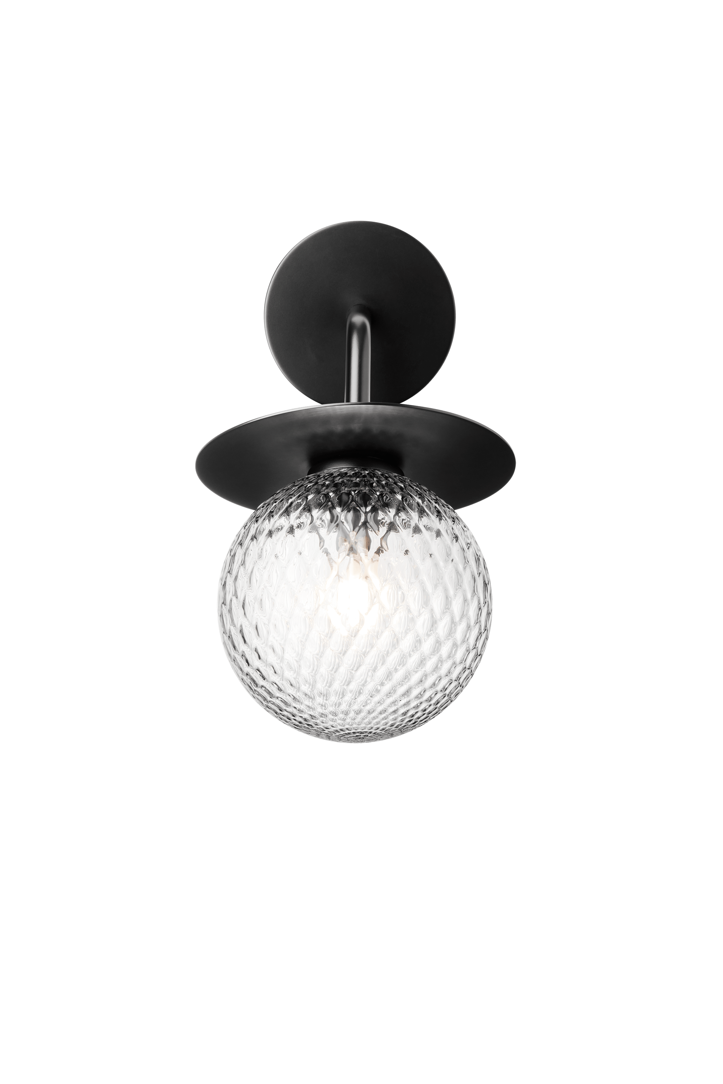 Buitenwandlamp LIILA zwart met transparant glas