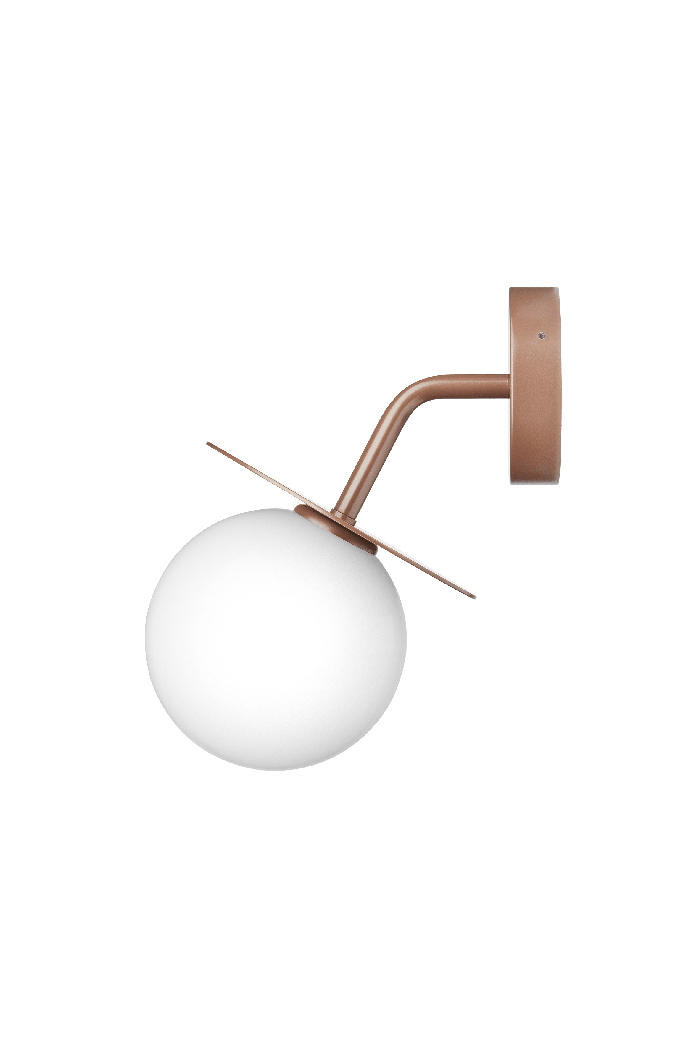 Lampa ścienna zewnętrzna LIILA ciemnobrązowy z opalowym szkłem – Nuura