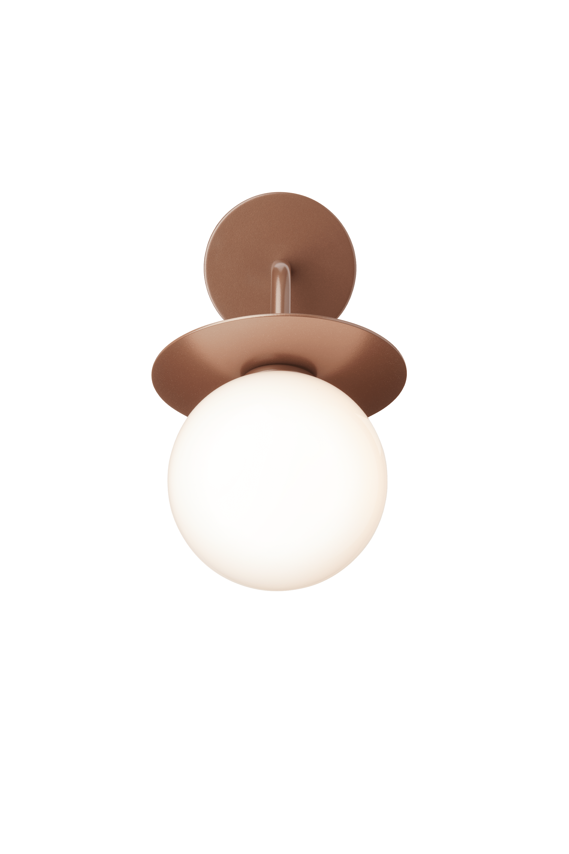 Lampa ścienna zewnętrzna LIILA ciemnobrązowy z opalowym szkłem – Nuura
