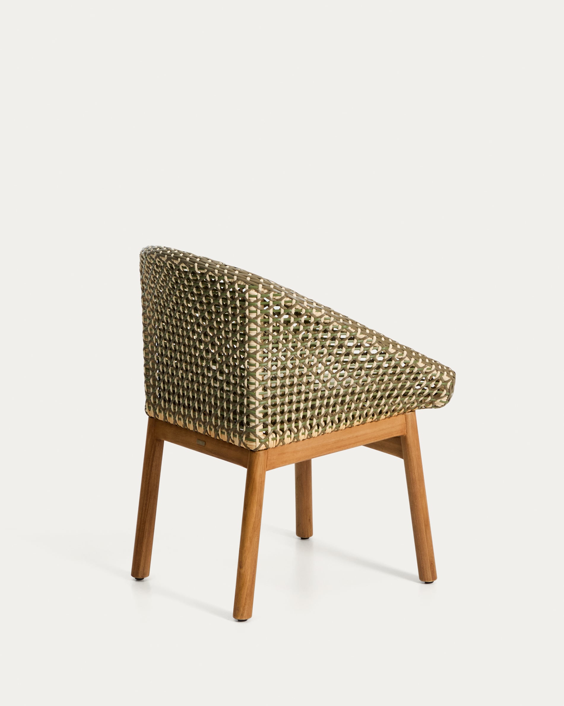 Gartenstuhl OLBIA aus synthetischem Rattan und Teakholz