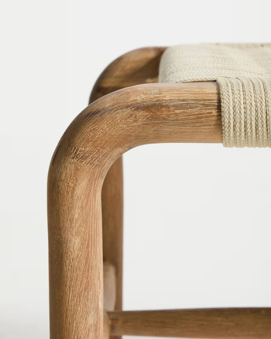 Buitenbank ALIPA beige met acaciahout