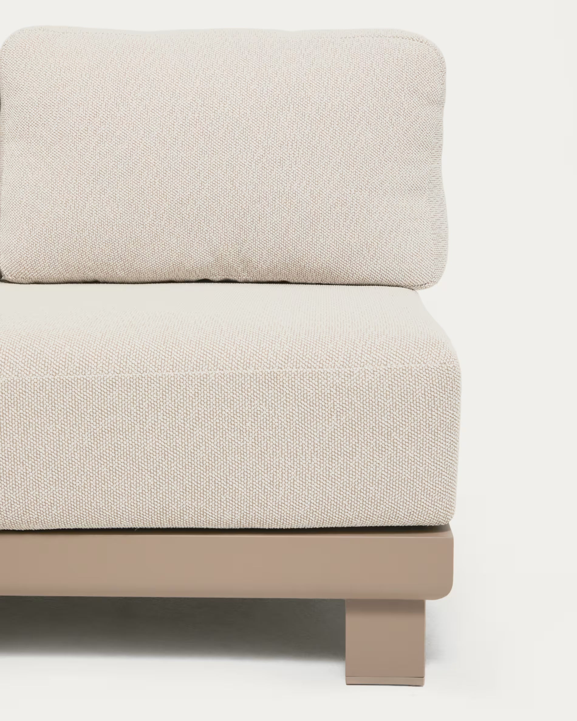 Tuinbank 3-zits NERANO lichtbeige met grijsbeige basis